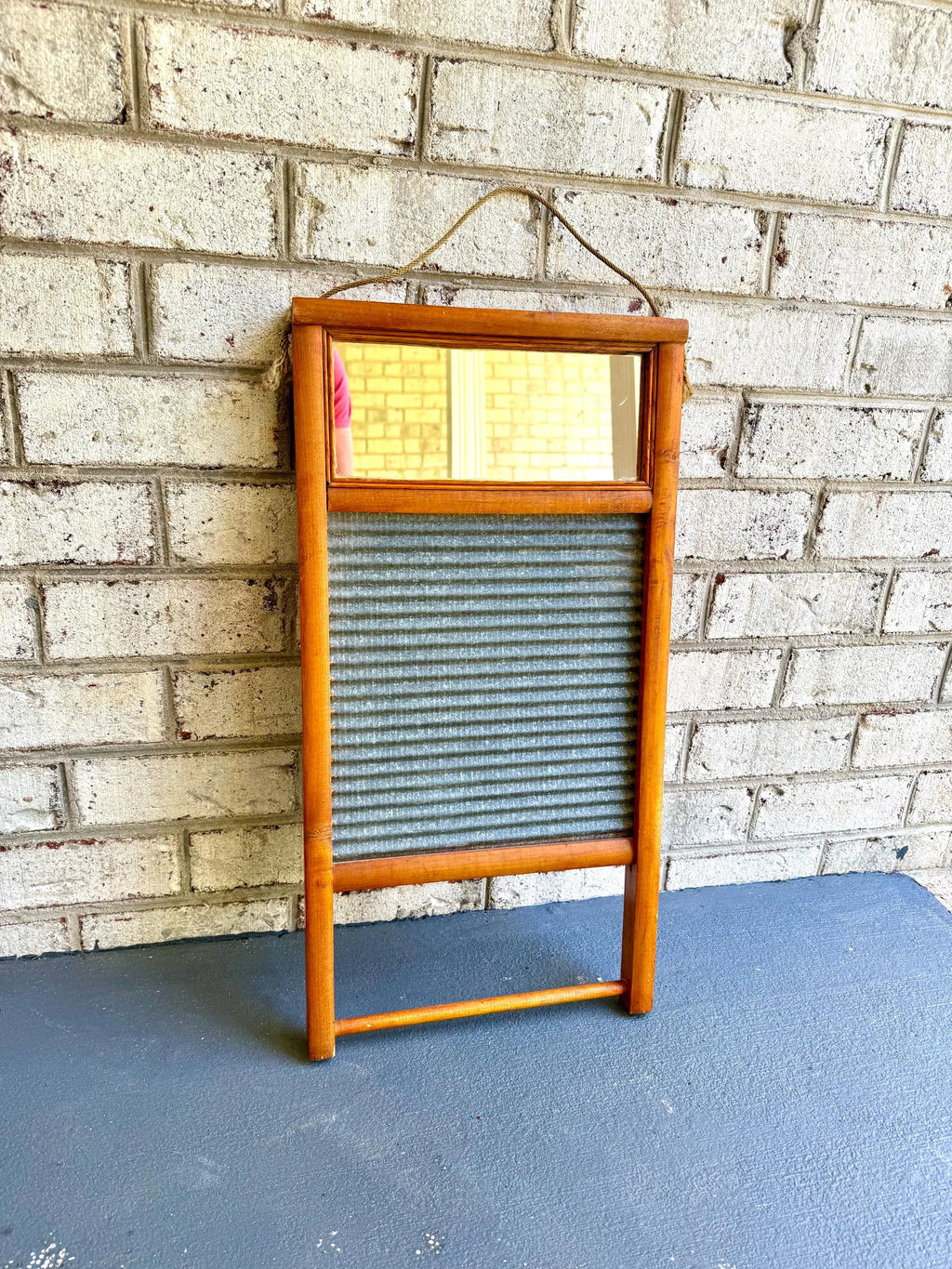 Vtg Carolina Washboard | Washboard Mirror | Standard Family Size Washboard | Galvanized Washboard | Rustic Decor | Country Home Deco