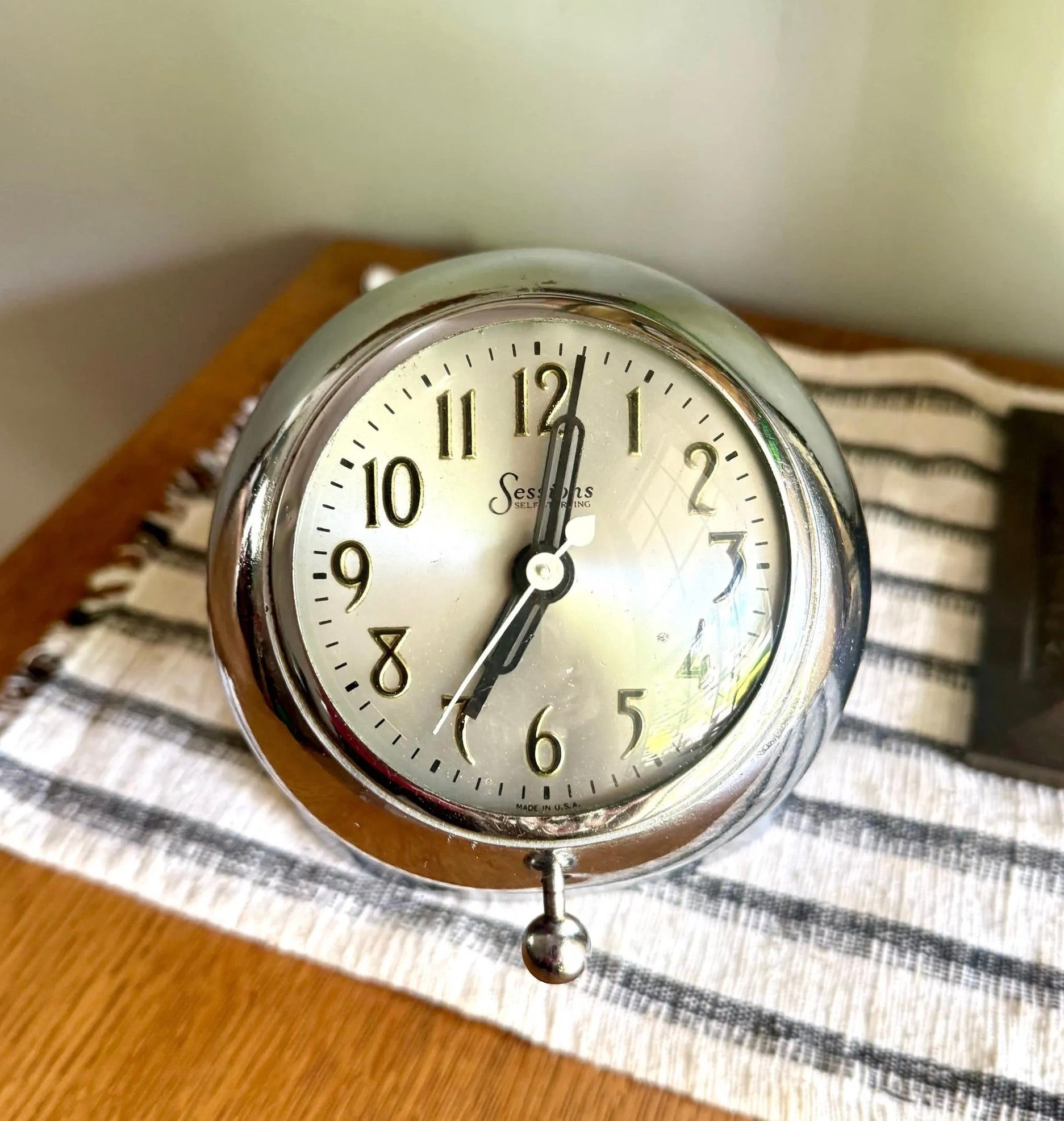 Vtg MCM Atomic Sessions Clock | Non-Working Unique Sessions Desk Clock | Atomic | Sessions Desk Clock