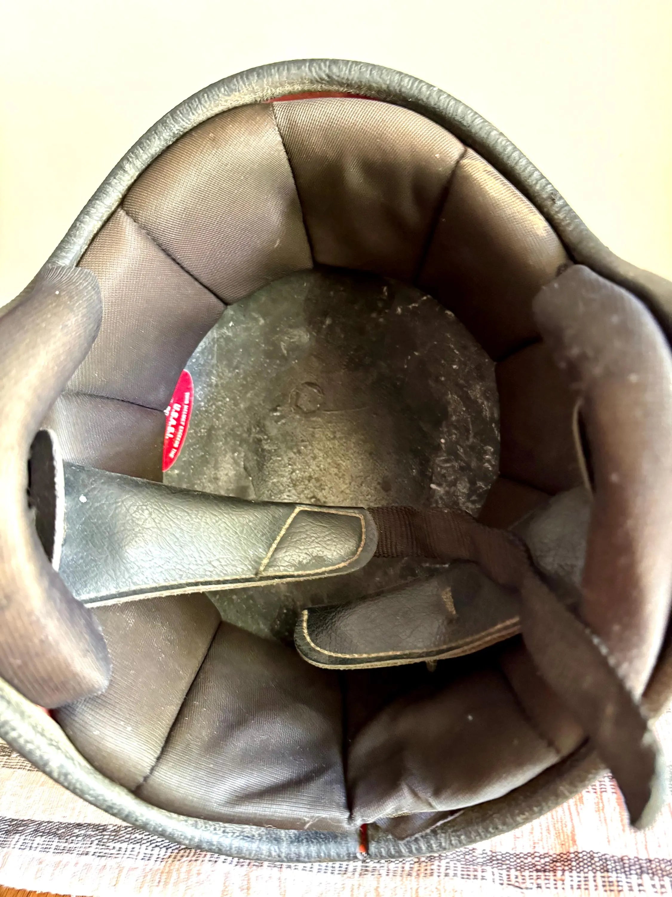 Vtg Orange Grant GP-2 Motorcycle Helmet | Orange Open Face Helmet | Bobber Helmet | Motorcycle Decor | Bubble Helmet | Rustic Helmet