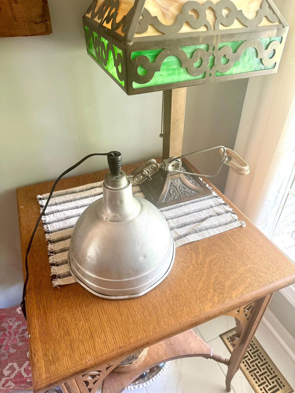 Vtg Aluminum Acme Clamp Lamp | Black Wood Knob Clamp Lamp | Acme-Lite Work Lamp | Photography Lamp | Spot lamp | Workstation Lamp