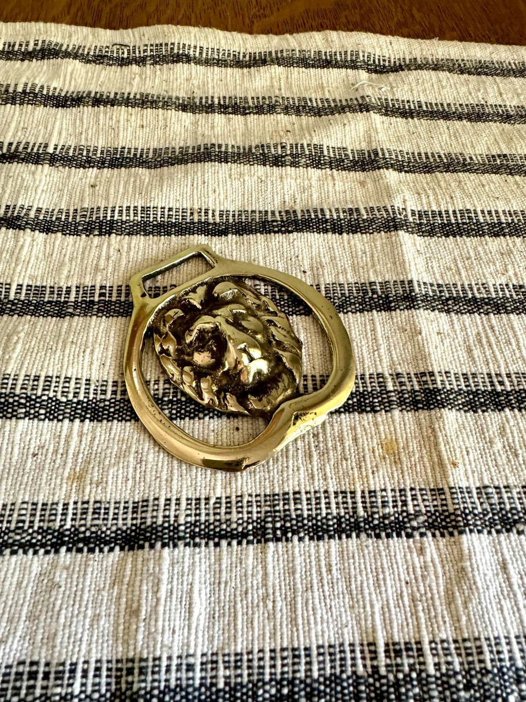 Vtg Solid Brass Lion's Head Horse Harness Medallion | Lions Head Medallion | Horse Harness Decoration | Lion Decor | Horse Decor Metal