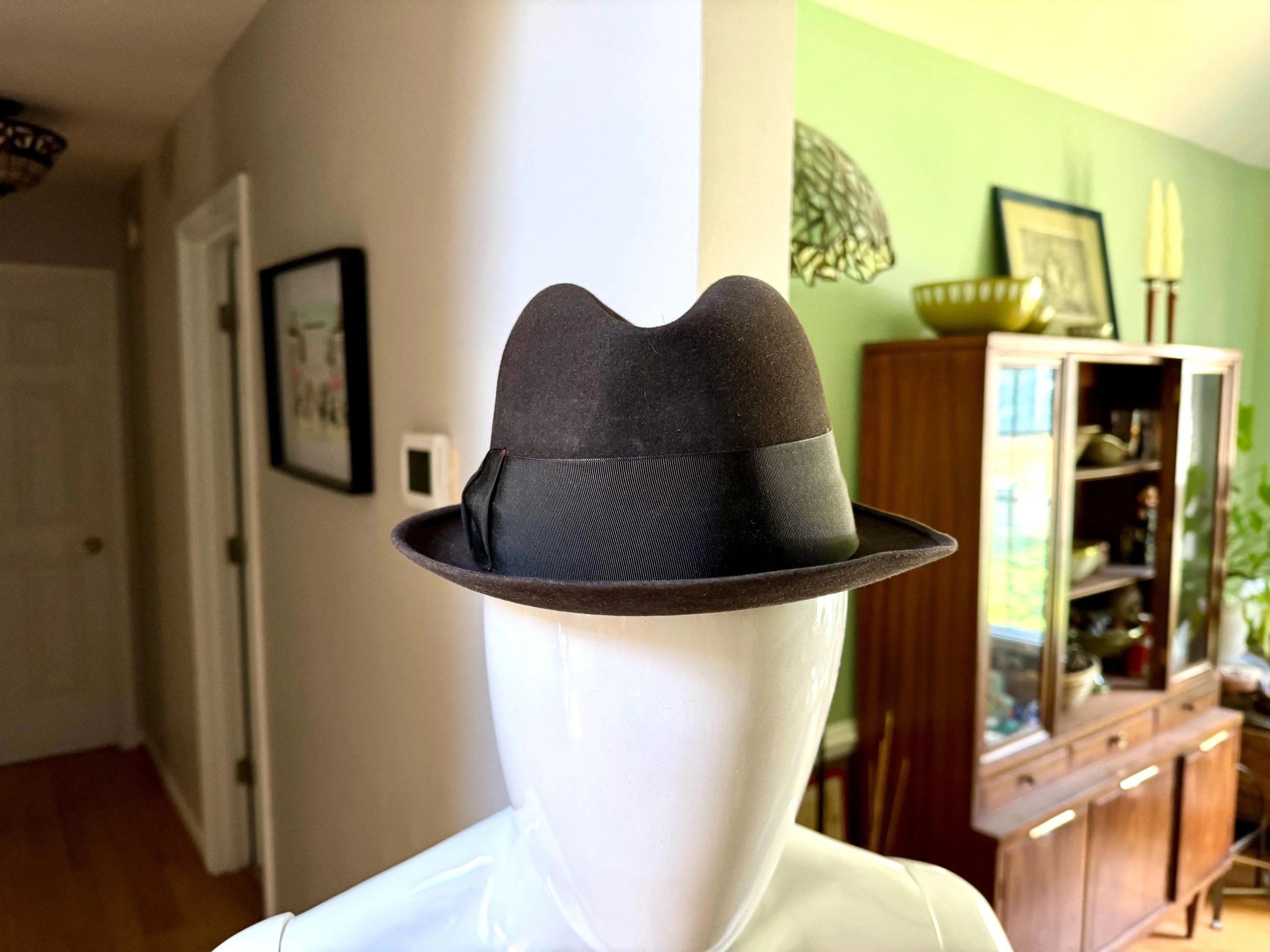 Vintage Stetson "The Sovereign" Hat | Stetson Twenty Fedora | Brown Felt Fedora | Size 7 Stetson Hat | Leather Hat |