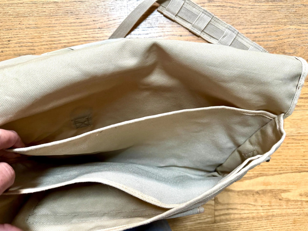 Vtg Israeli Paratrooper Musette Bag | Khaki Canvas Messenger Bag  | Rustic Handbag| Bug Out Bag | Shoulder bag | Crossbody Bag