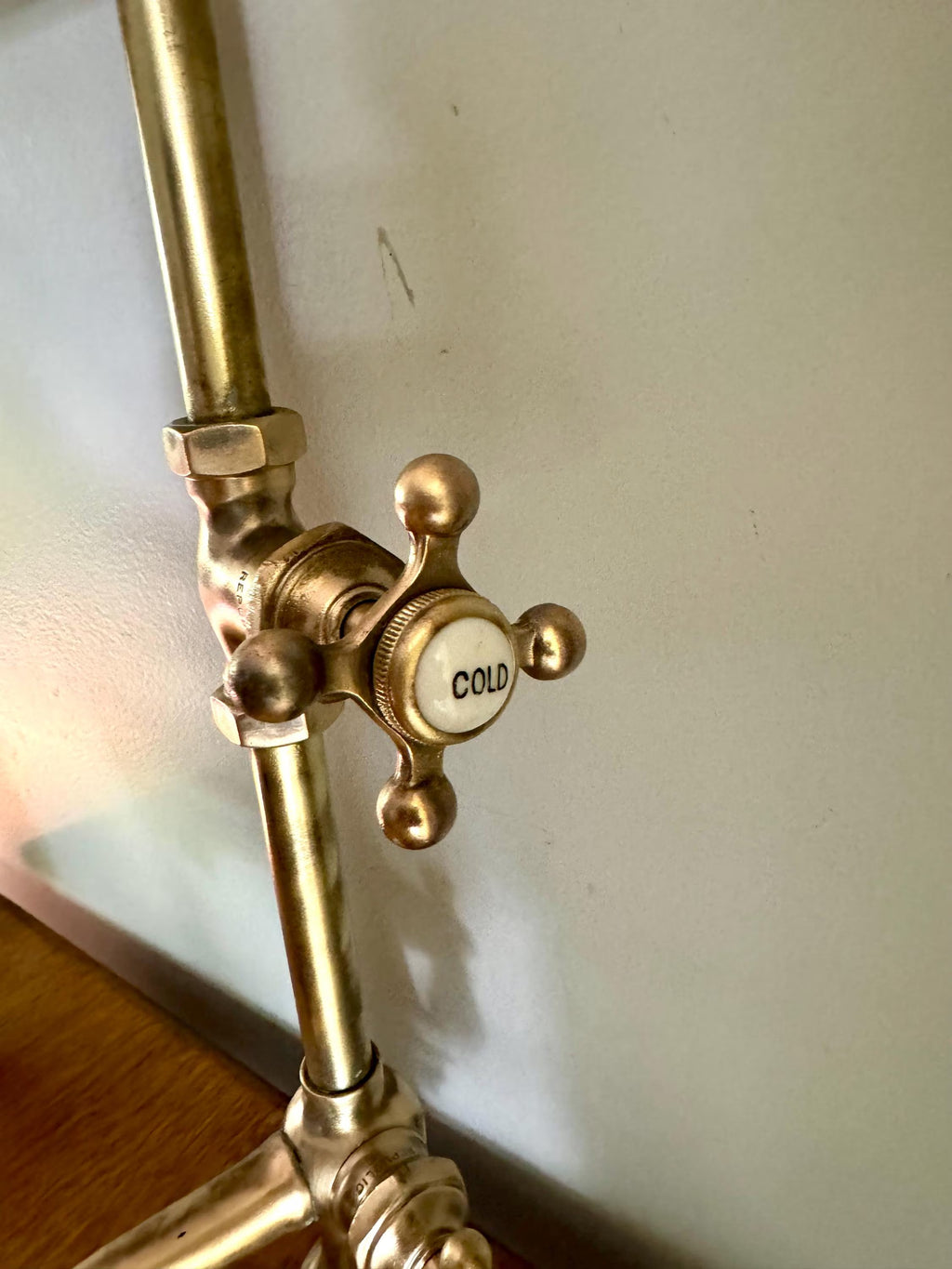Vtg Republic Brass Tub Filler Faucets | Brass Basin Taps | Brass Hot and Cold  Faucets | Antique Water Faucet| Brass 1800's Tub Filler