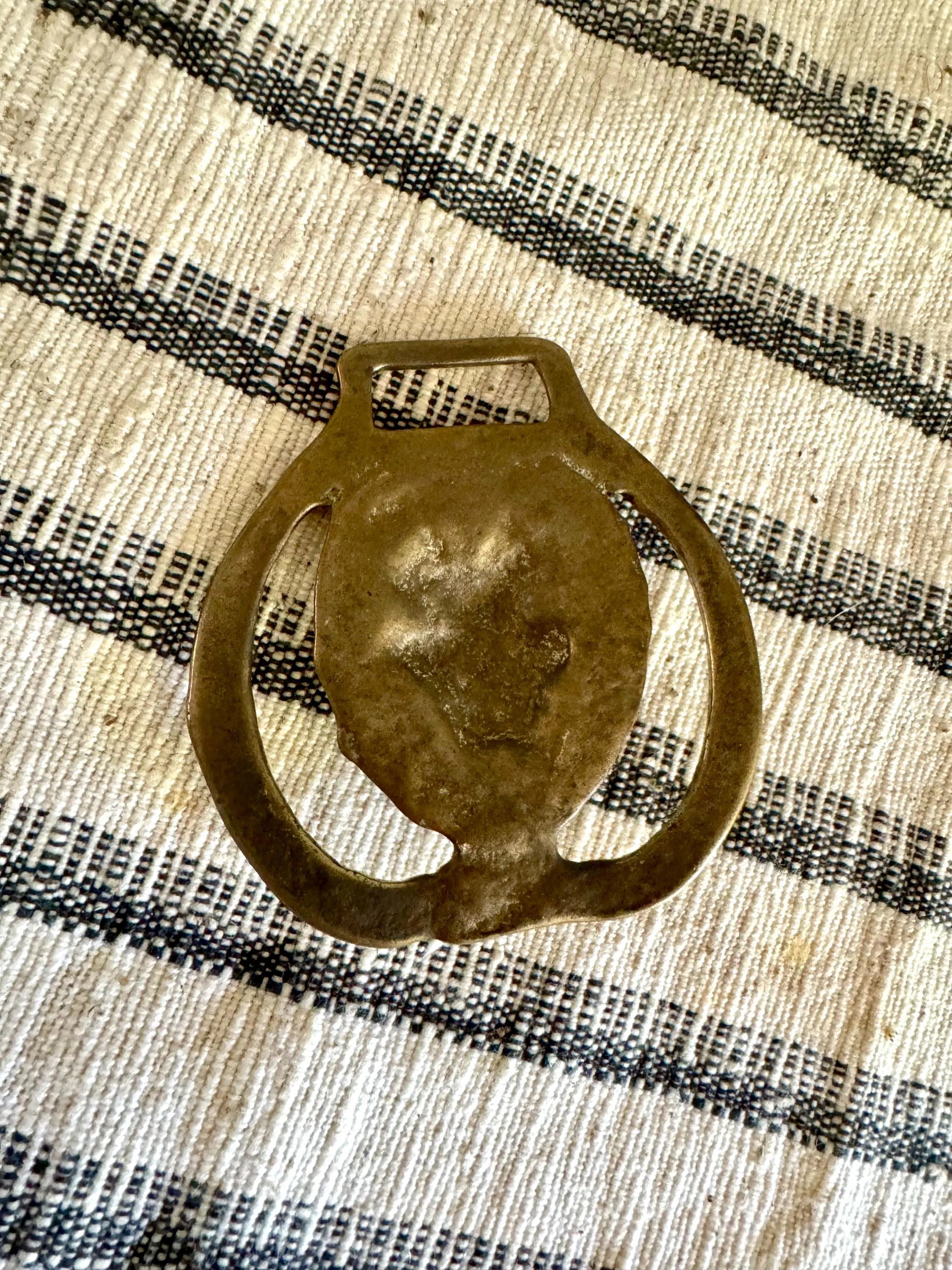 Vtg Solid Brass Lion's Head Horse Harness Medallion | Lions Head Medallion | Horse Harness Decoration | Lion Decor | Horse Decor Metal