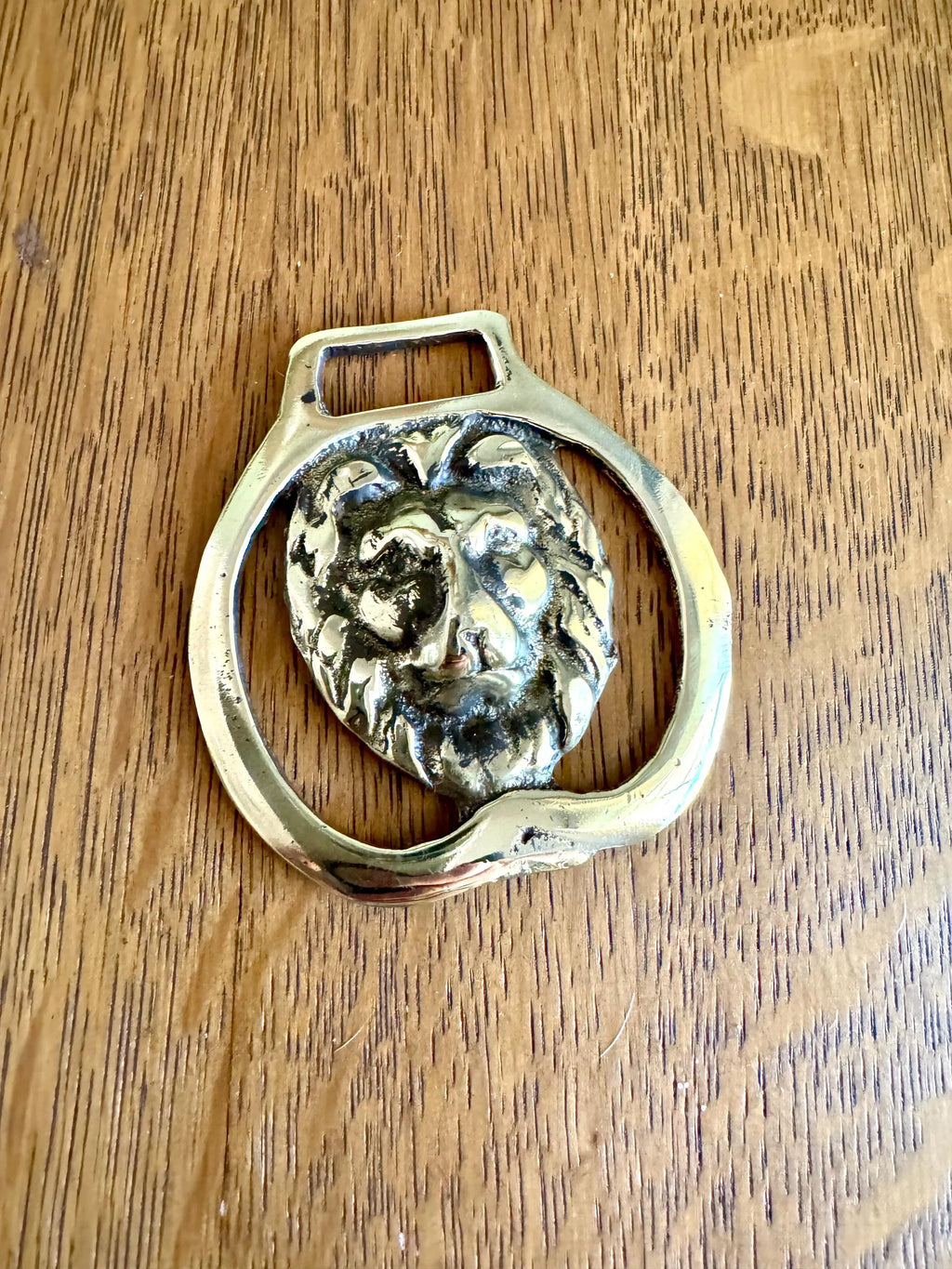 Vtg Solid Brass Lion's Head Horse Harness Medallion | Lions Head Medallion | Horse Harness Decoration | Lion Decor | Horse Decor Metal