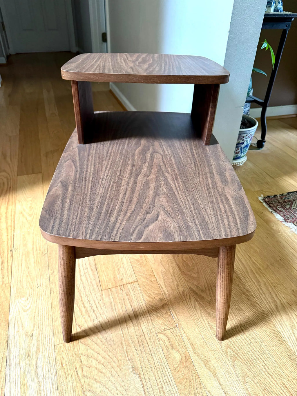 MCM Formica Side Table | Mid Century Modern End Table | 2 Tier Formica End Table | Tiered MCM Table