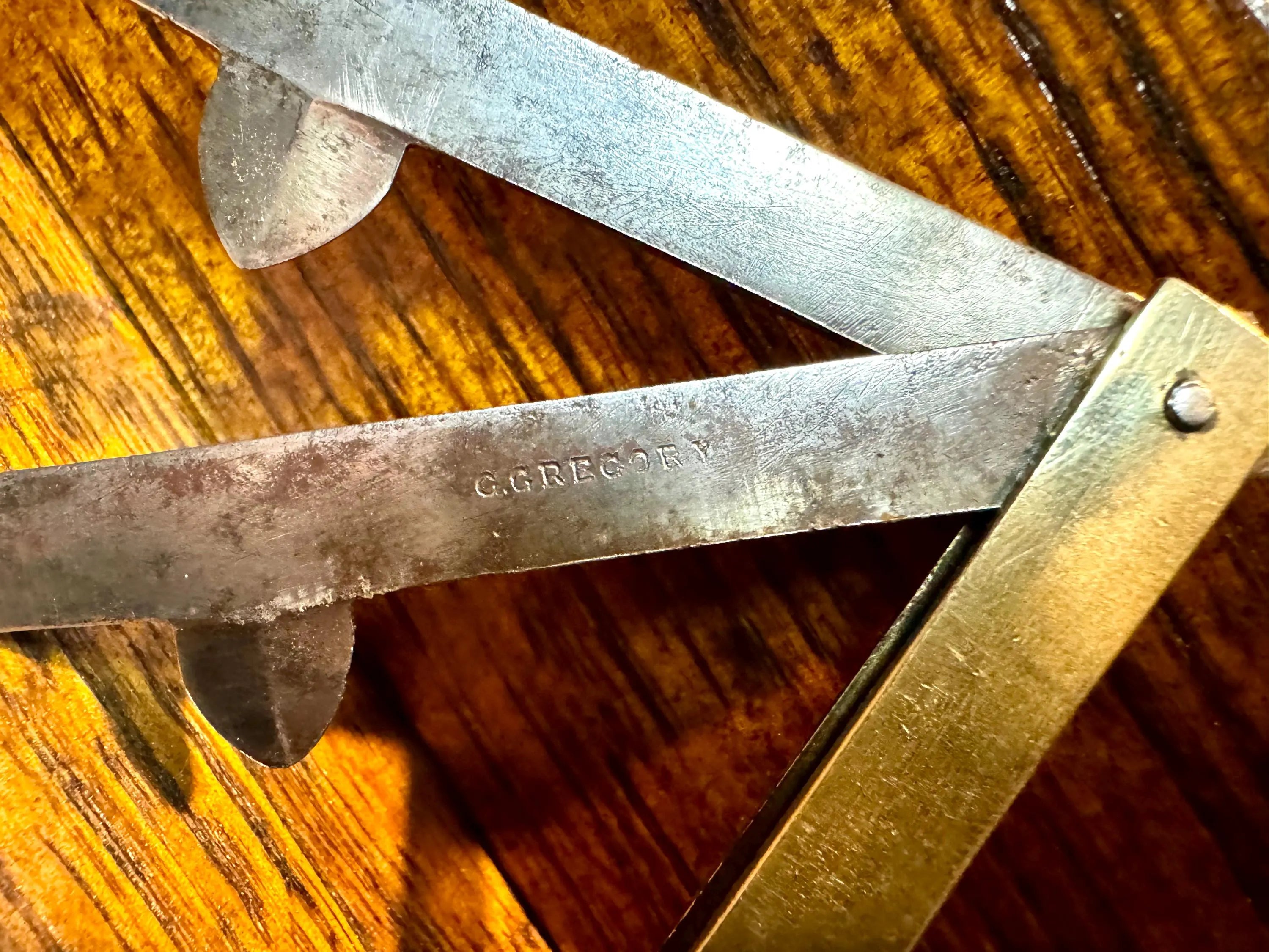 An Antique Civil War Era Surgical Bleeder Fleam With Brass Shield | Blood Letting Fleam Lancet | Two Bladed Fleam | G.Gregory Bleeding Fleam