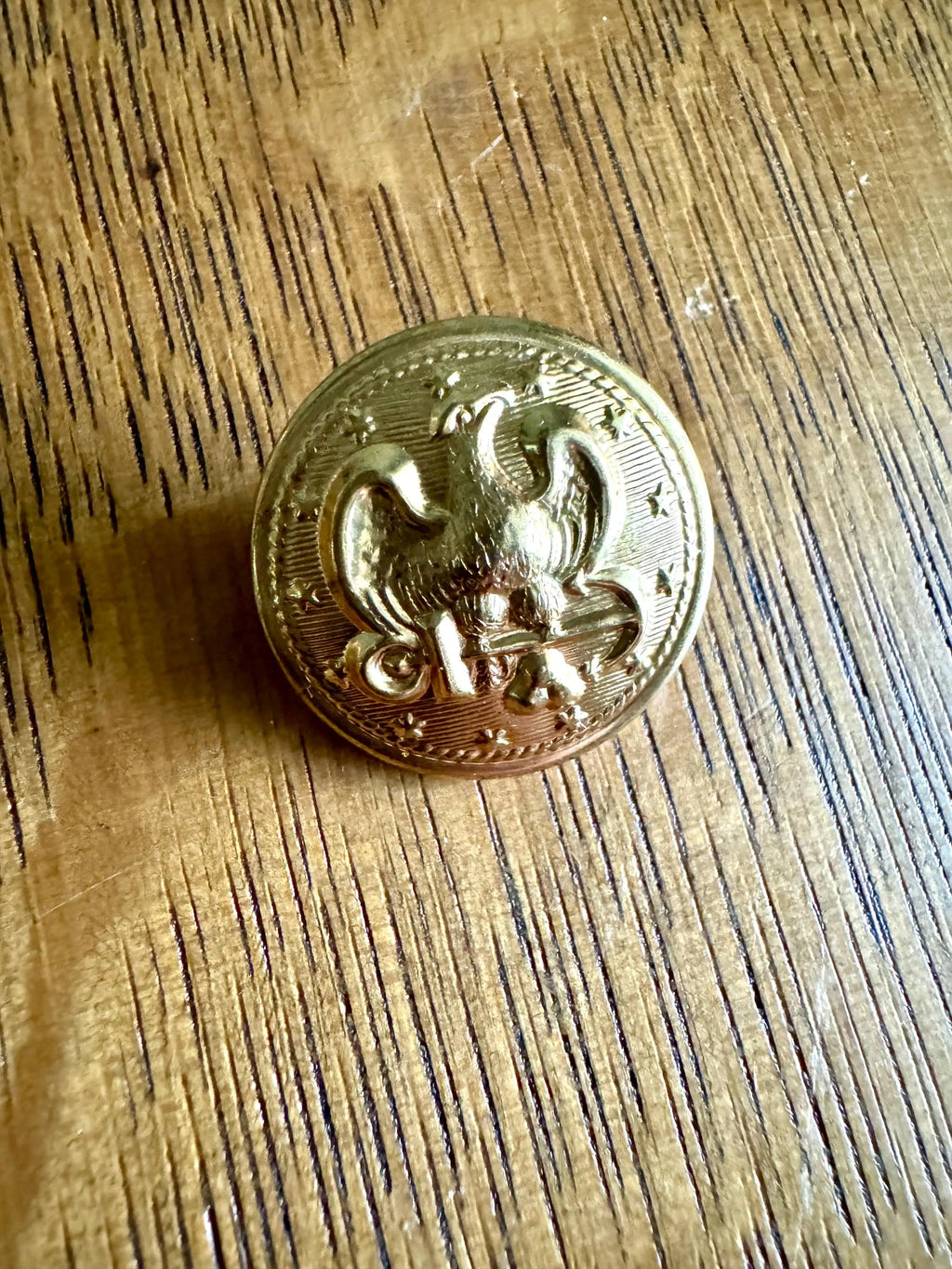 Vintage lot of 24 Gold Tone U.S. Navy Uniform Buttons | Eagle and Anchor Gold Buttons | USN Dress Buttons | 13 Star Gold Navy Buttons