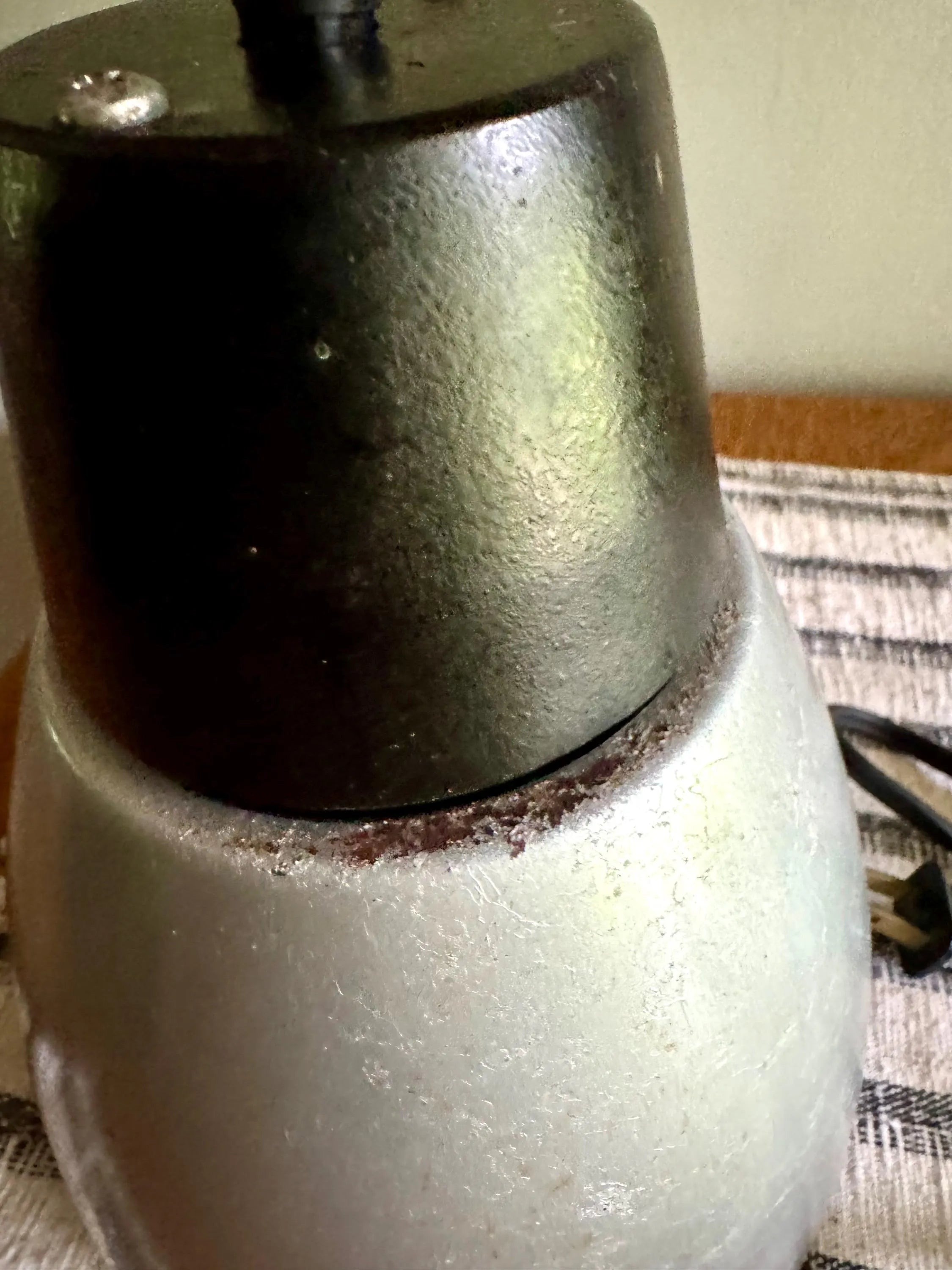 Vintage Bogen Enlarger Lamp | Coned Shade Hanging Lamp | Photography Pendant Lamp | Silver and Black Bogen 35 Enlarger Lamp |