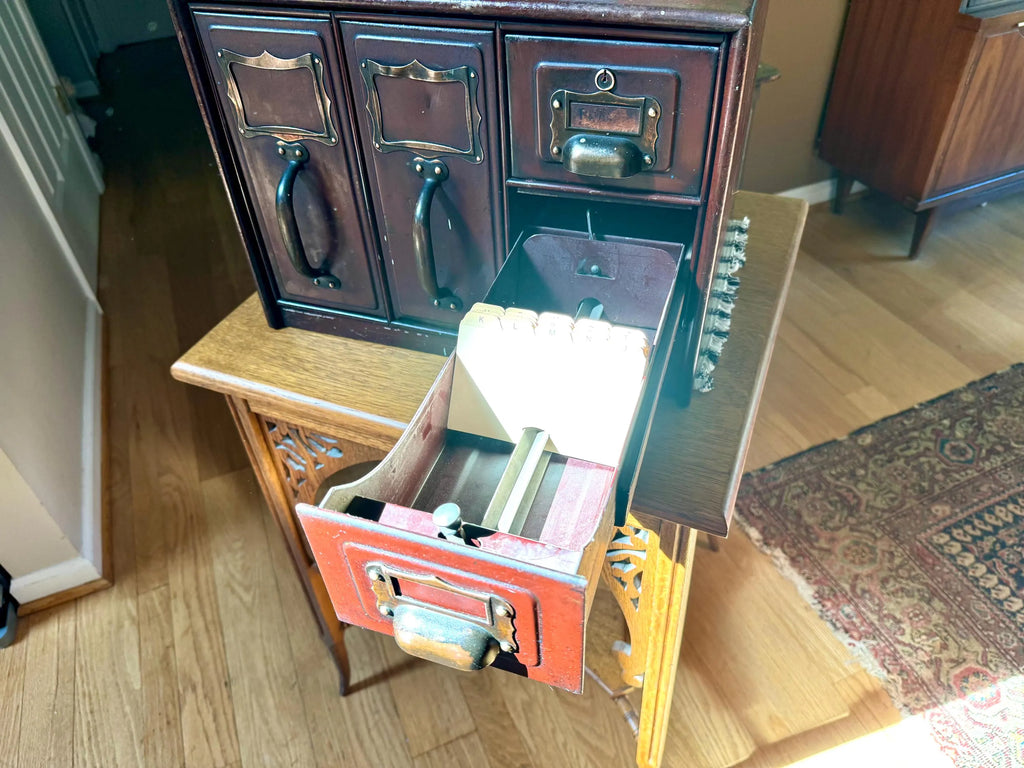 Industrial Metal Organizer Bin | Metal File Bin | Rustic Storage | Art Metal Construction Company Metal Filing Cabinet | Parts Cabinet