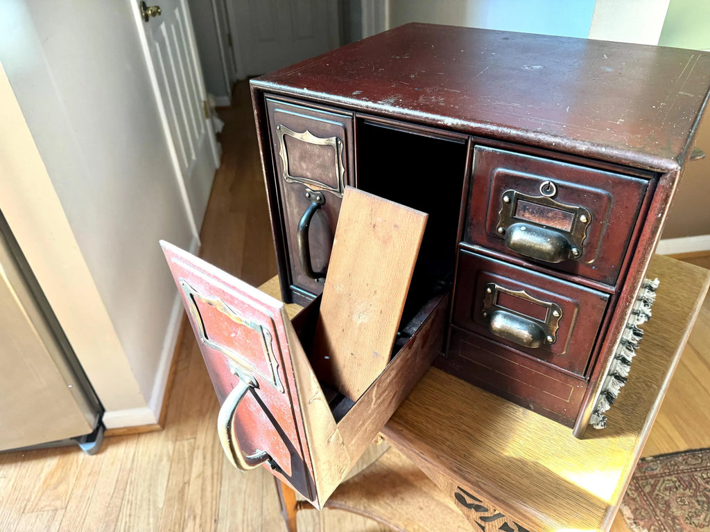 Industrial Metal Organizer Bin | Metal File Bin | Rustic Storage | Art Metal Construction Company Metal Filing Cabinet | Parts Cabinet