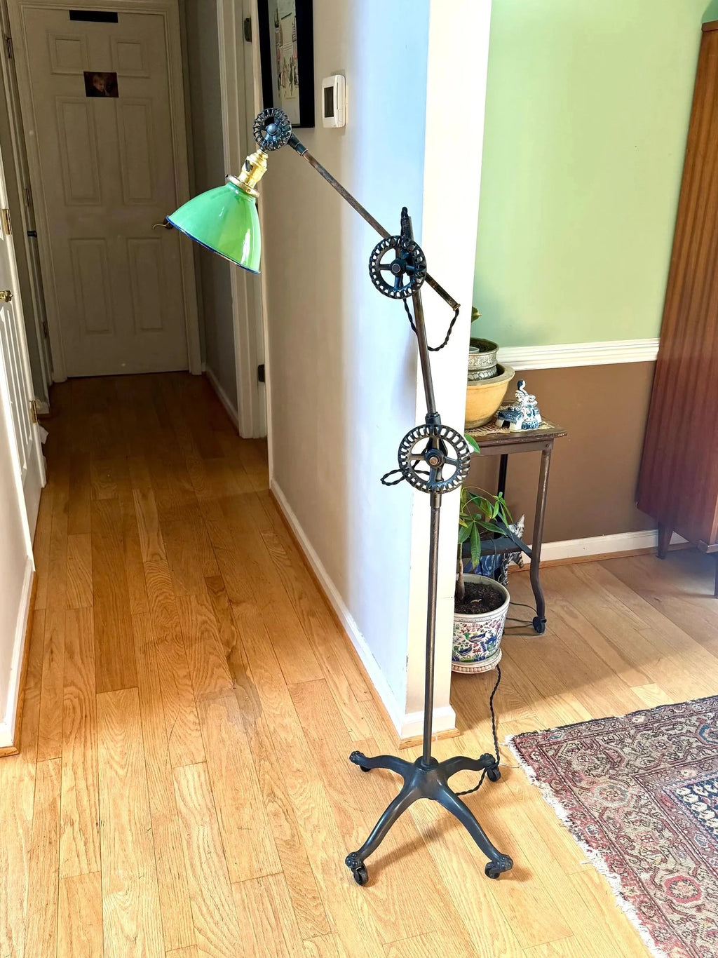 O.C. White Frankenstein Task Lamp | Articulating Drafting Floor Lamp | Industrial OC White Lamp | Industrial Desk Lamp