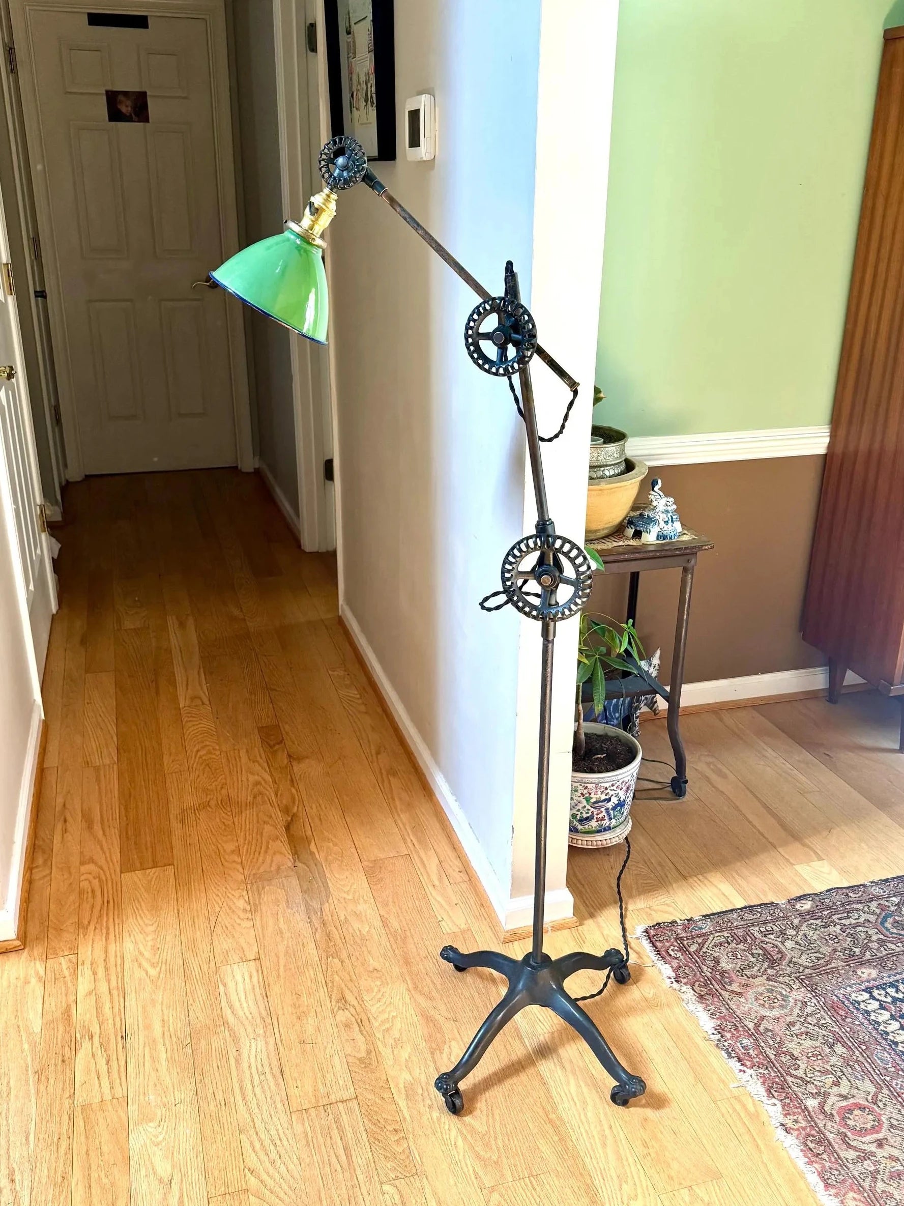 O.C. White Frankenstein Task Lamp | Articulating Drafting Floor Lamp | Industrial OC White Lamp | Industrial Desk Lamp