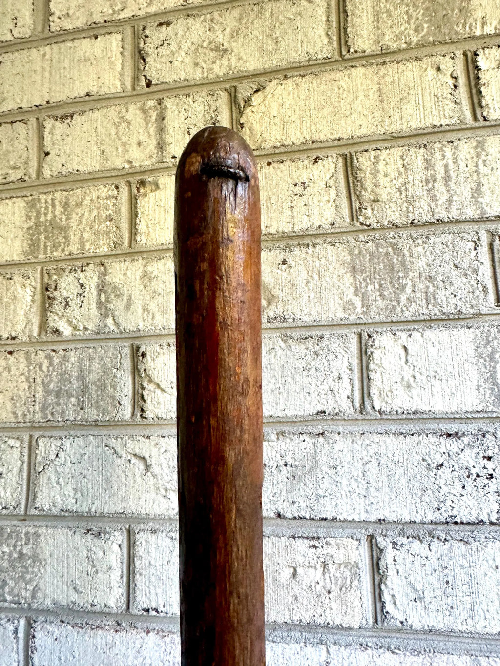 Antique Primitive Split Wood Handle Shovel | Distressed Antique Wood Shovel | Metal Lined Split Wood Handled Shovel
