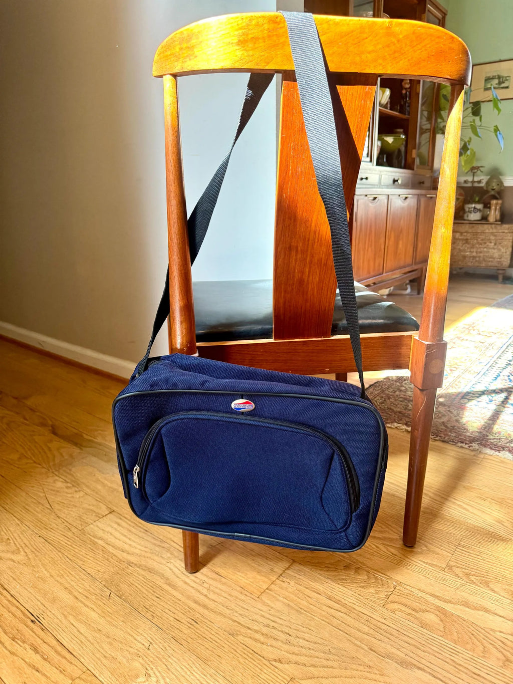 Vtg American Tourister Should Bag | American Tourister Canvas Hand Bag | Vintage Shoulder Bag | Blue Weekend Luggage Bag