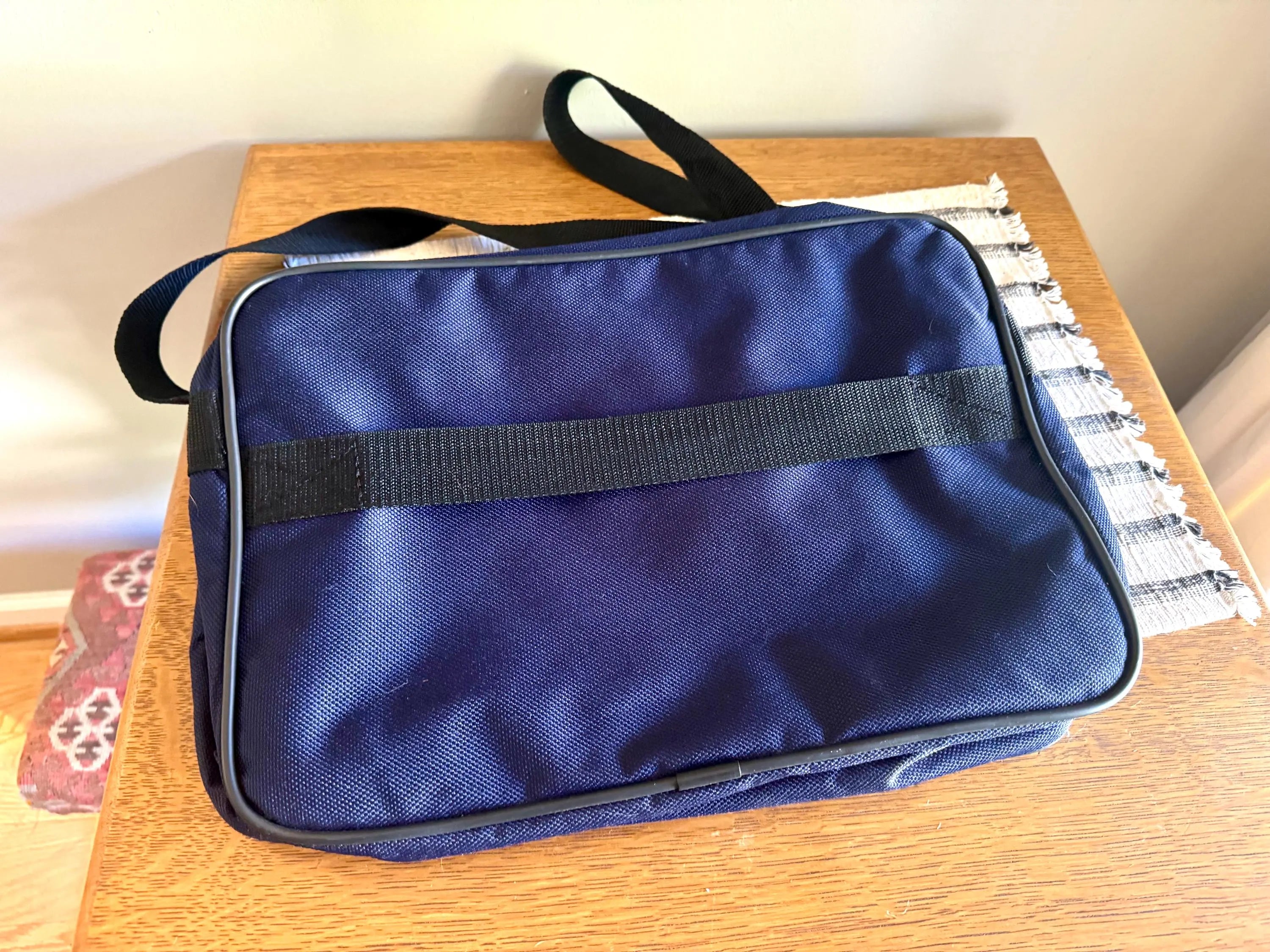 Vtg American Tourister Should Bag | American Tourister Canvas Hand Bag | Vintage Shoulder Bag | Blue Weekend Luggage Bag