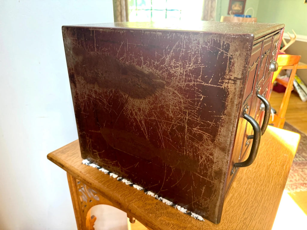 Industrial Metal Organizer Bin | Metal File Bin | Rustic Storage | Art Metal Construction Company Metal Filing Cabinet | Parts Cabinet