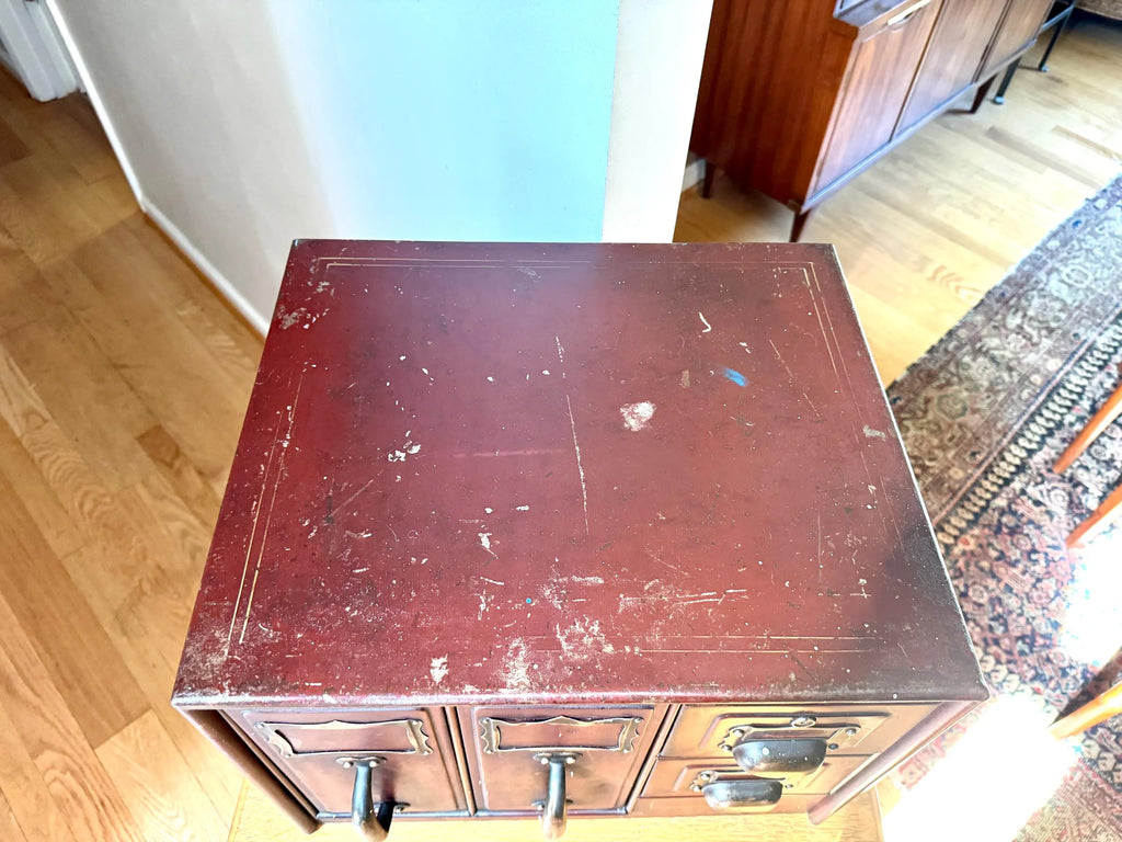 Industrial Metal Organizer Bin | Metal File Bin | Rustic Storage | Art Metal Construction Company Metal Filing Cabinet | Parts Cabinet