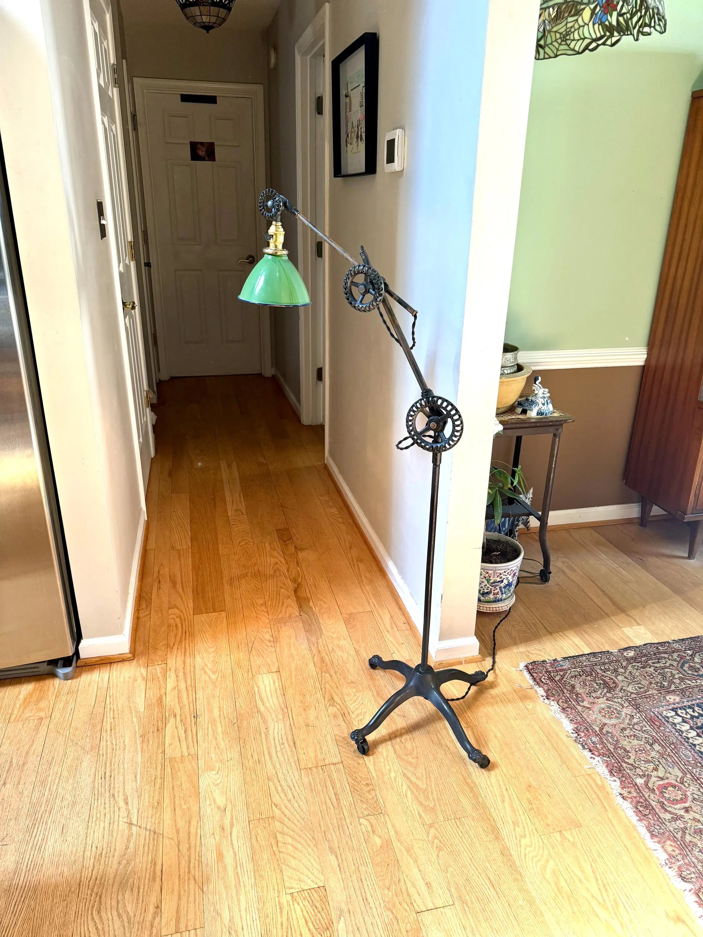 O.C. White Frankenstein Task Lamp | Articulating Drafting Floor Lamp | Industrial OC White Lamp | Industrial Desk Lamp