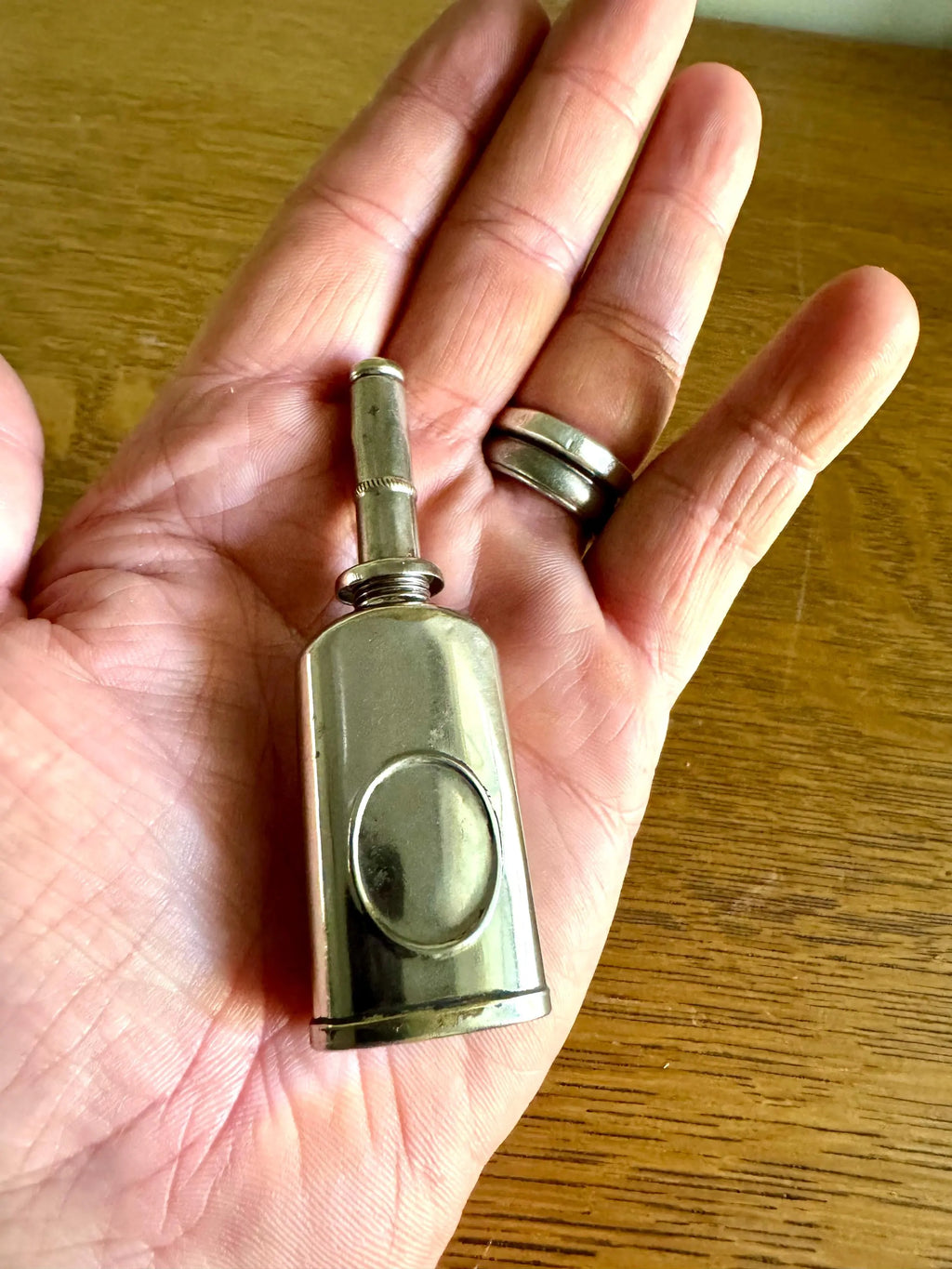 Small 1895 Oil Can | Vintage Tiny Oiler Bottle | Industrial Oil Dispenser | Small Lighter Fuel Can | Antique Oil Can