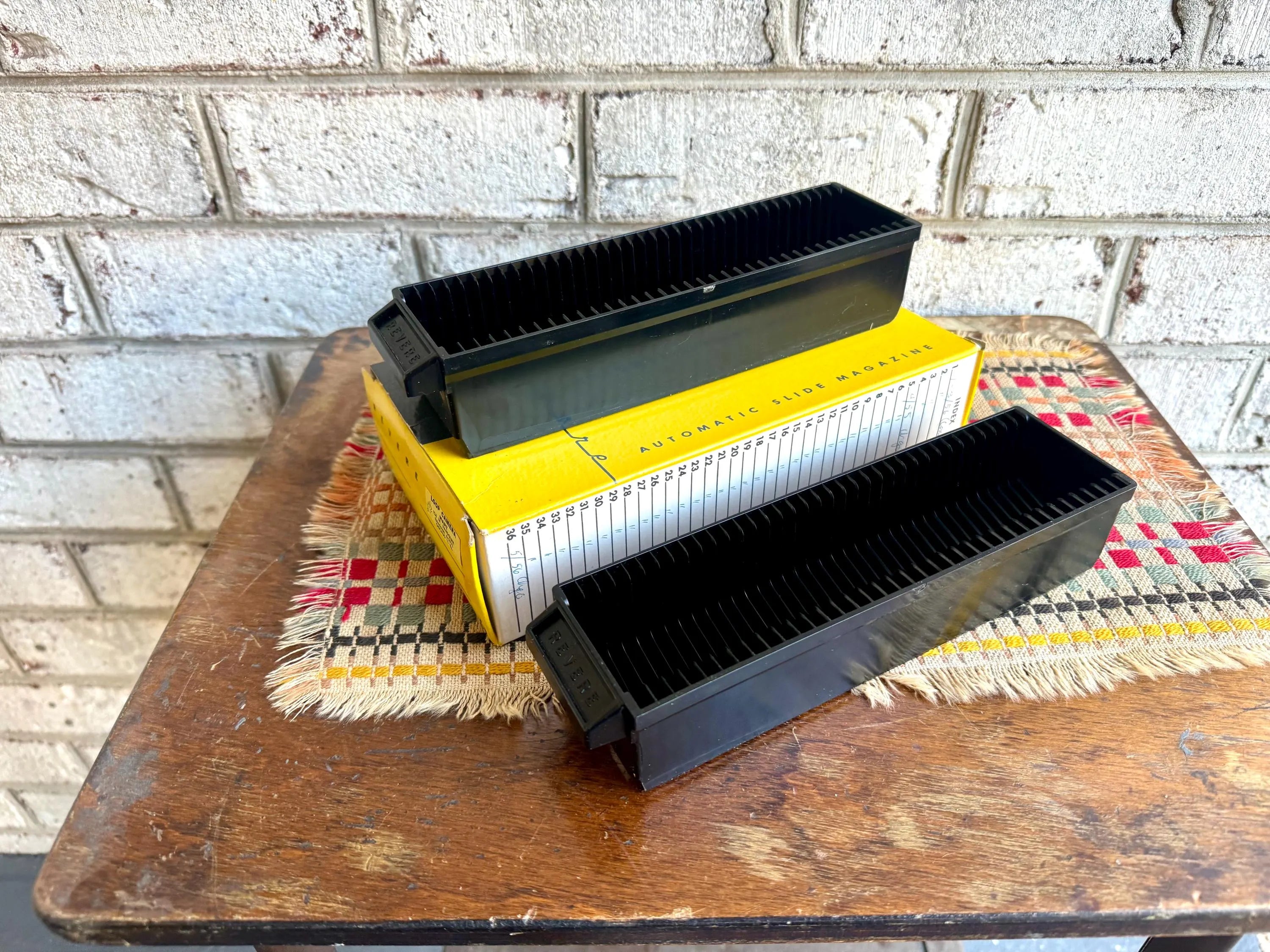 Vtg Revere MT-836 Slide Trays | Automatice Slide Projector Slide Trays | Revere MT-836 Slide Trays in Original Box | Photo Slide Storage