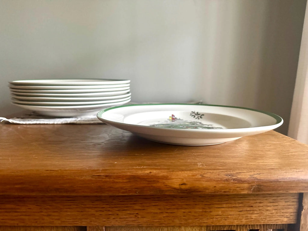 Vtg Spode Christmas Dinner Plate| 10 1/2" Spode Christmas Tree Plate| Spode Christmas Tree Dinner Plates (8 Plates avail)