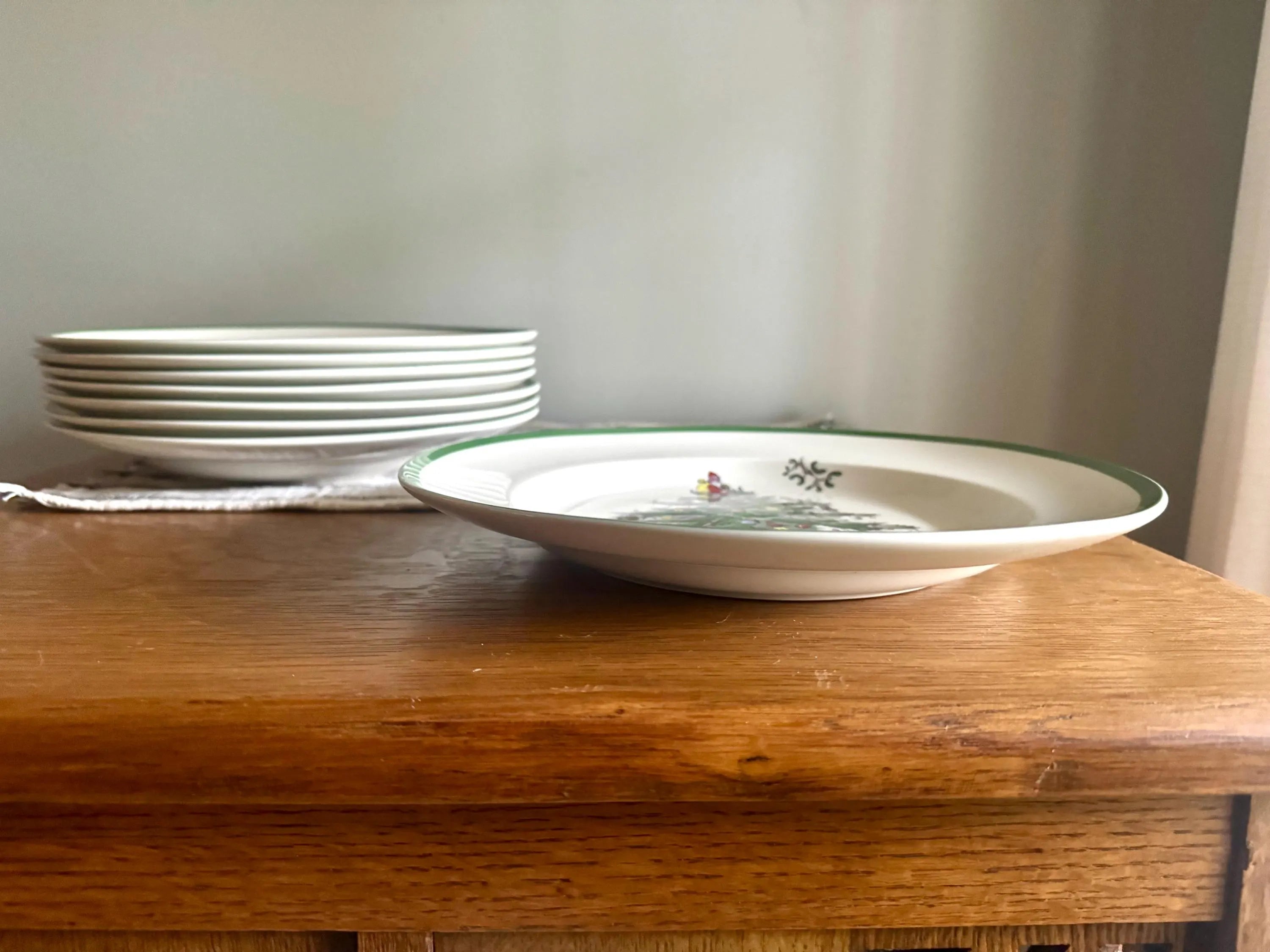 Vtg Spode Christmas Dinner Plate| 10 1/2" Spode Christmas Tree Plate| Spode Christmas Tree Dinner Plates (8 Plates avail)