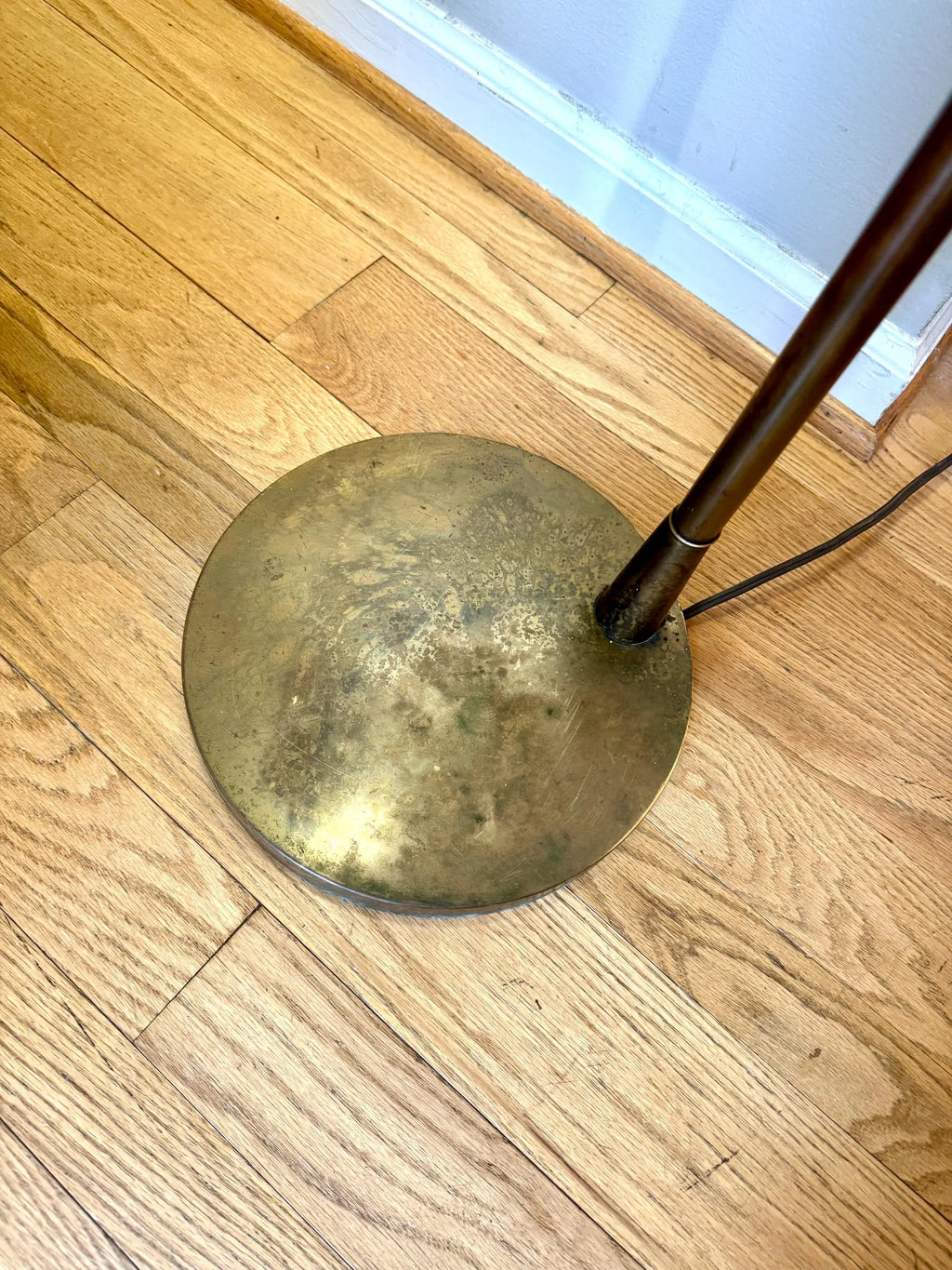 Mid Century Cone Floor Lamp | Brass Atomic Bullet Lamp | Paavo Tynell Style Floor Lamp | Atomic Floor Lamp | Distressed MCM Floor Lamp