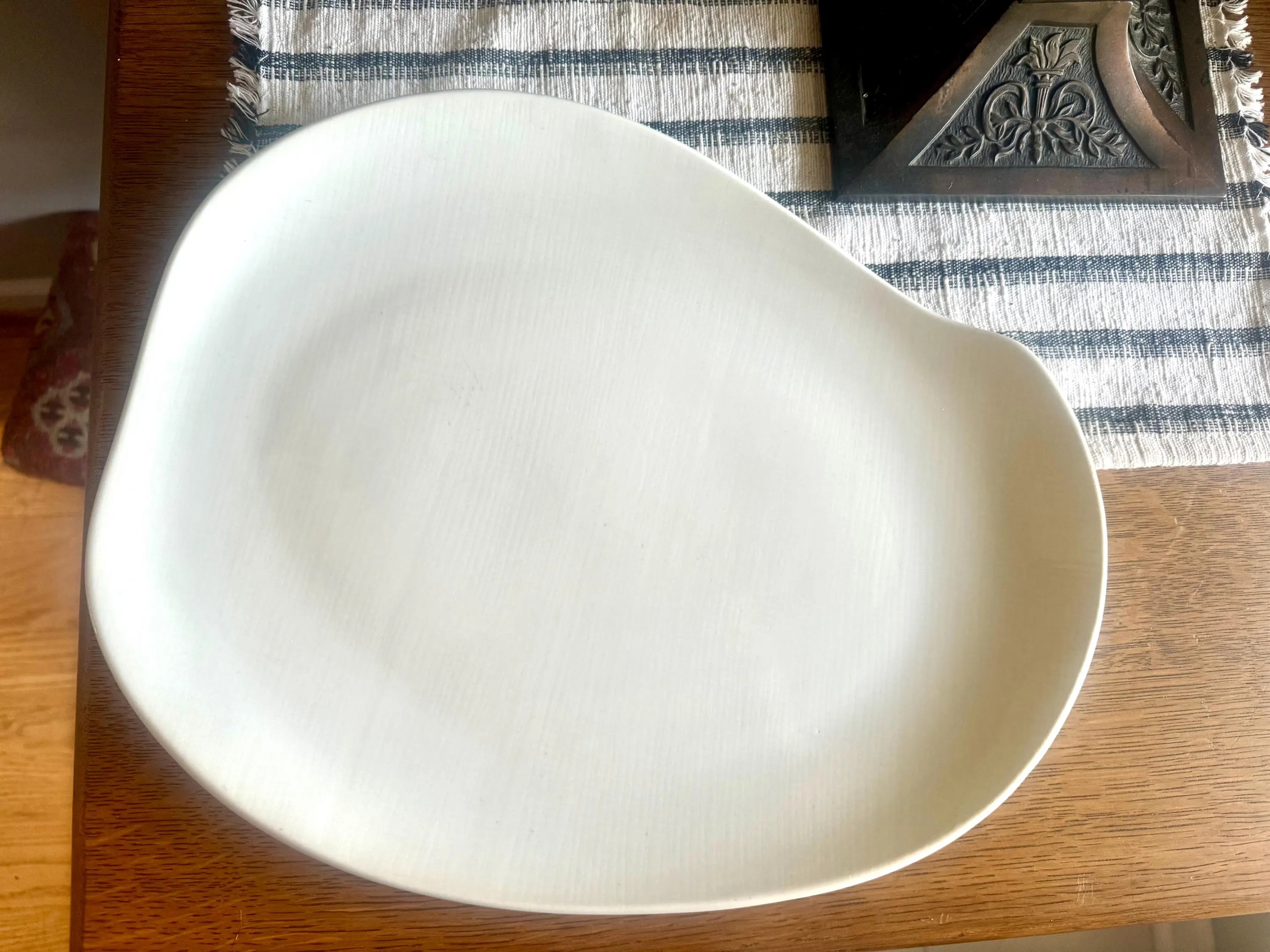 Vtg Red Wing China 20th Century Serving Platter | Red Wing Bone China Serving Plate | MCM Dinnerware | Redwing Textured MCM Turkey Plate