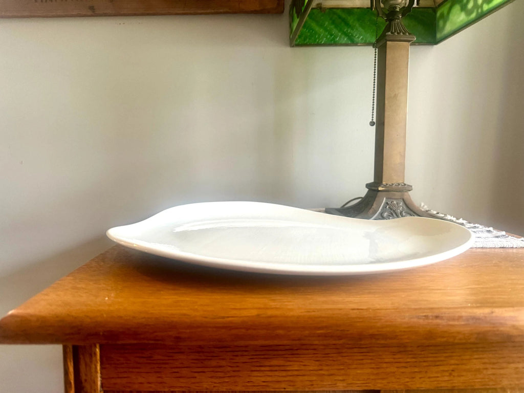 Vtg Red Wing China 20th Century Serving Platter | Red Wing Bone China Serving Plate | MCM Dinnerware | Redwing Textured MCM Turkey Plate