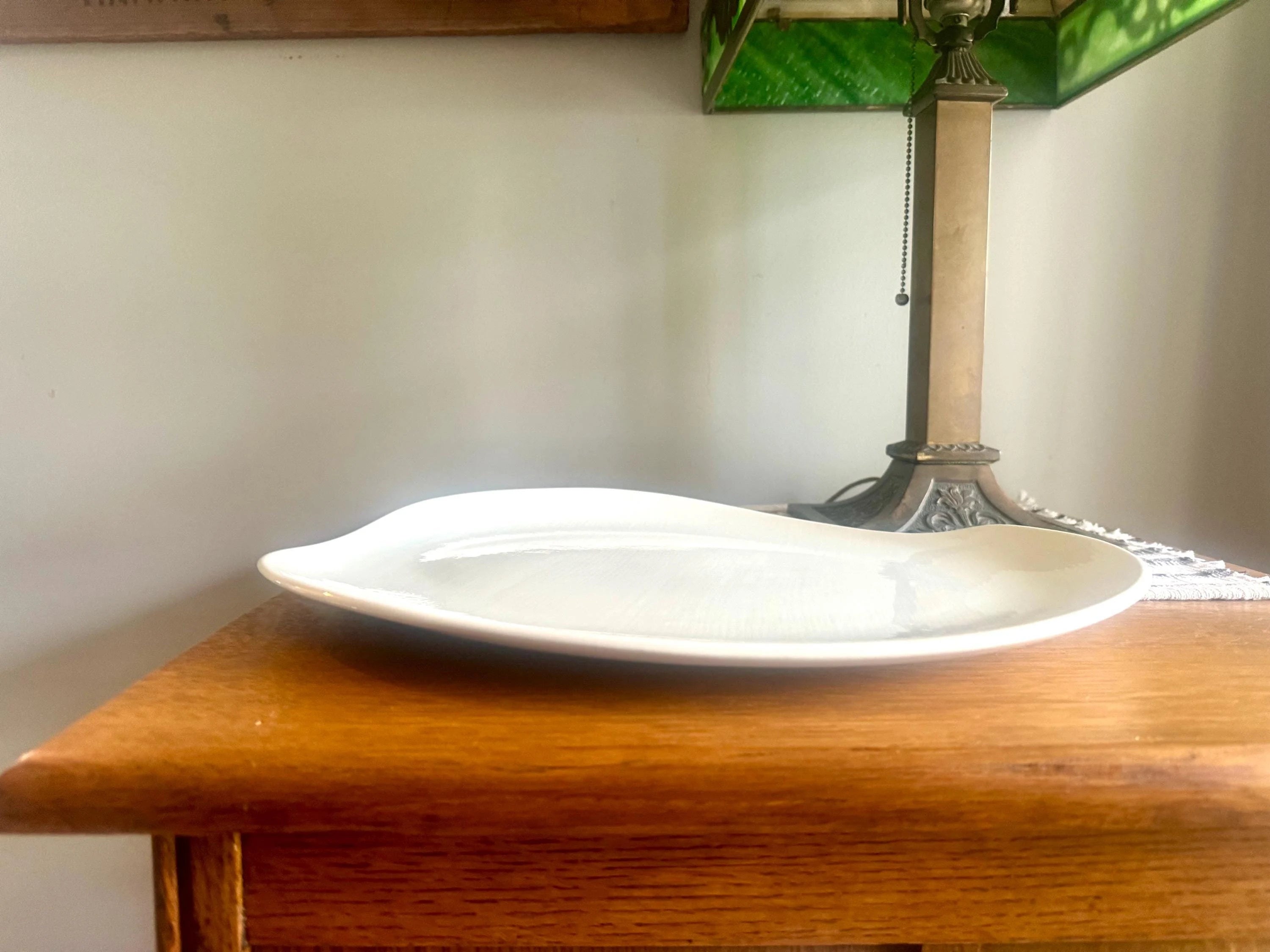 Vtg Red Wing China 20th Century Serving Platter | Red Wing Bone China Serving Plate | MCM Dinnerware | Redwing Textured MCM Turkey Plate