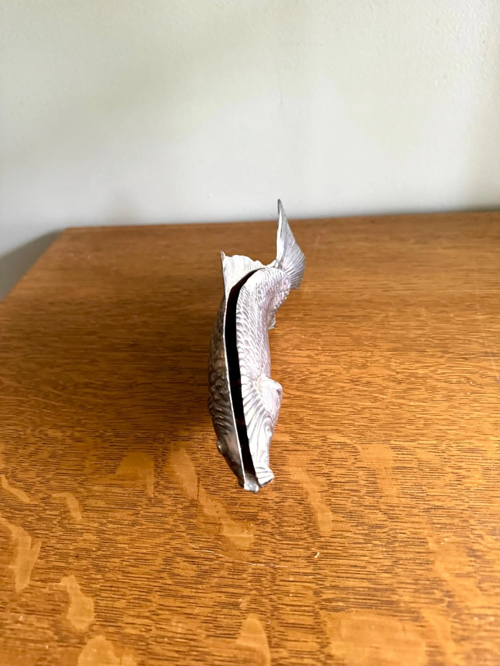 Vtg Mid Century Silver Plated Koi Fish Napkin Holder | Koi Fish Serviette Napkin Holder | Koi Fish Letter Holder | Koi Carp Decor