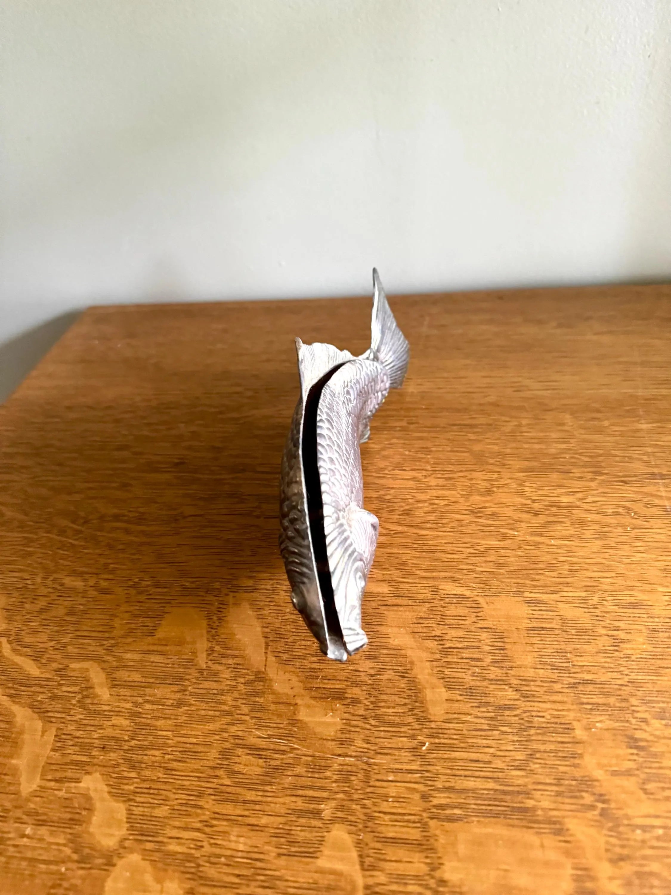 Vtg Mid Century Silver Plated Koi Fish Napkin Holder | Koi Fish Serviette Napkin Holder | Koi Fish Letter Holder | Koi Carp Decor