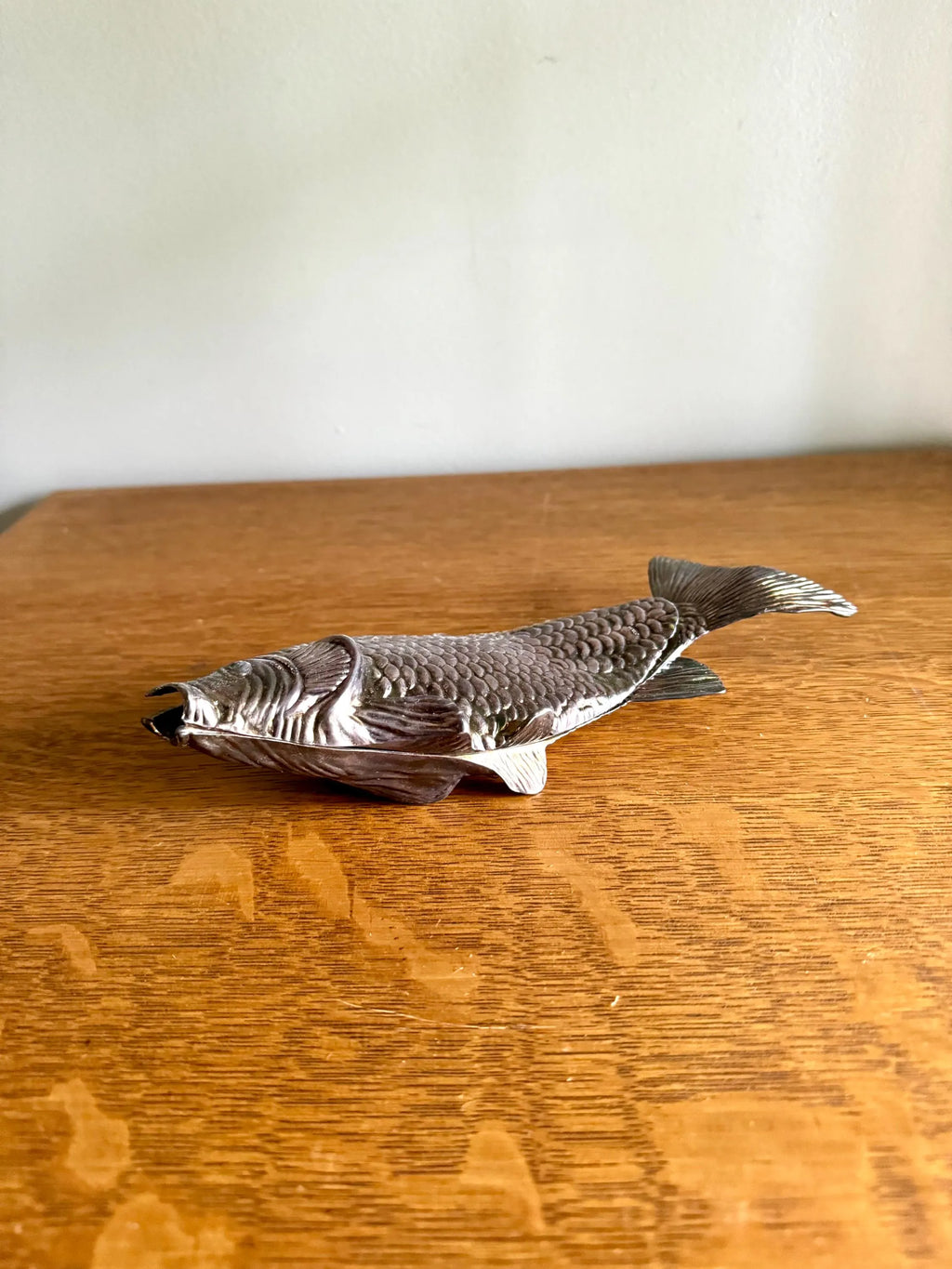 Vtg Mid Century Silver Plated Koi Fish Napkin Holder | Koi Fish Serviette Napkin Holder | Koi Fish Letter Holder | Koi Carp Decor