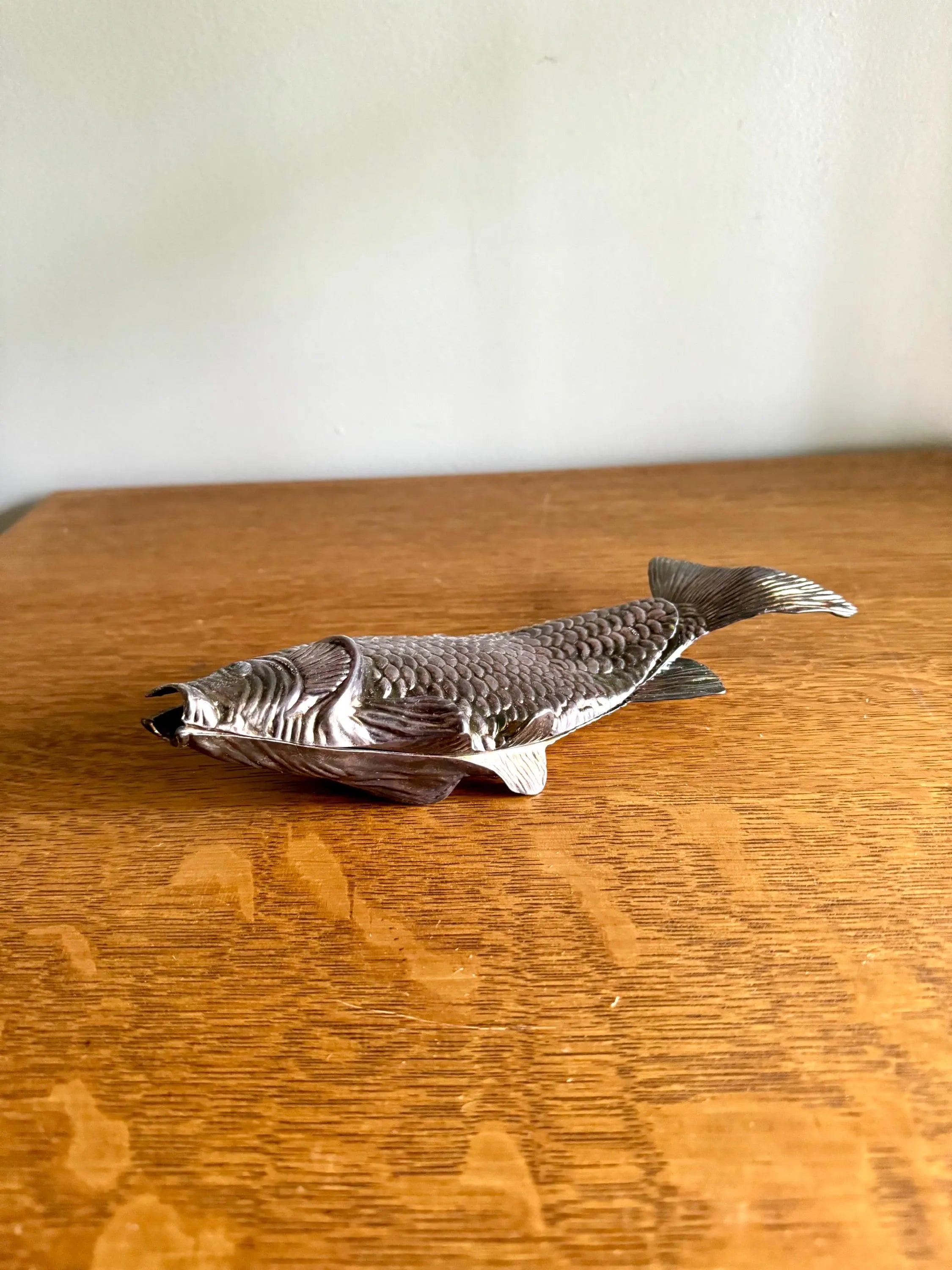 Vtg Mid Century Silver Plated Koi Fish Napkin Holder | Koi Fish Serviette Napkin Holder | Koi Fish Letter Holder | Koi Carp Decor