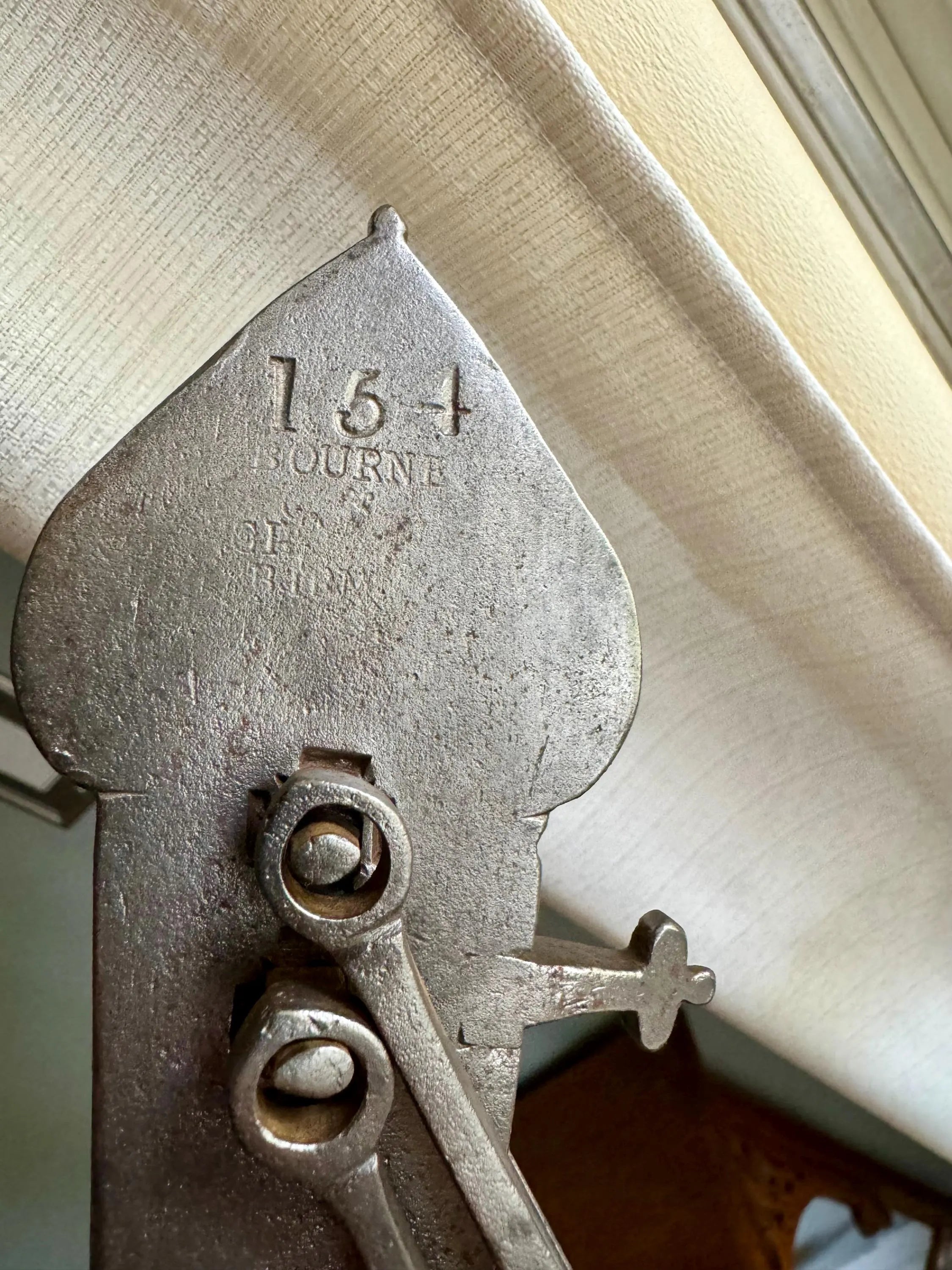 Antique Bourne & Chambers Beam Scale | Iron Bourne Hanging Beam Balance Scale | Primitive Fur Scale | Antique Barn Scale | Tobacco Scale