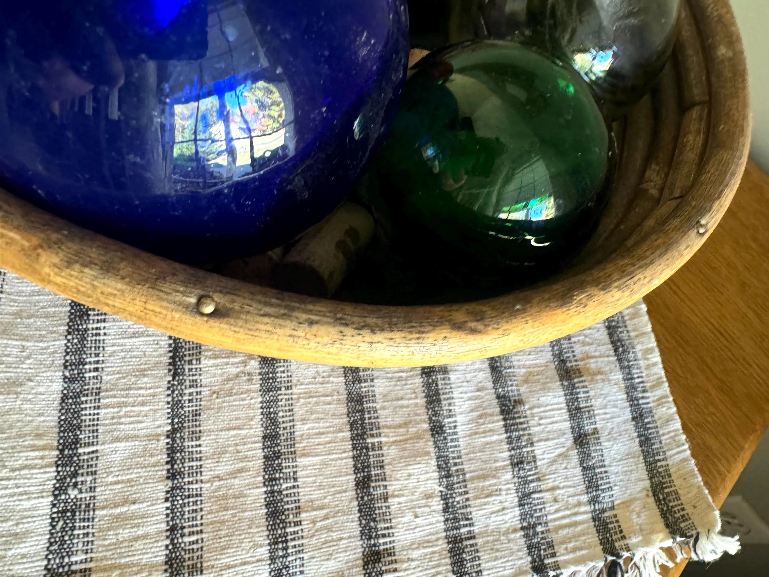 Vtg Coiled Pencil Reed Bowl | Large Pencil Reed Bamboo Bowl | Gabriella Crespi Style Rattan Basket | Center Piece Basket