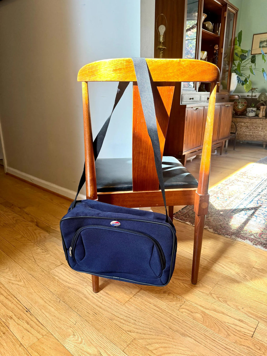 Vtg American Tourister Should Bag | American Tourister Canvas Hand Bag | Vintage Shoulder Bag | Blue Weekend Luggage Bag