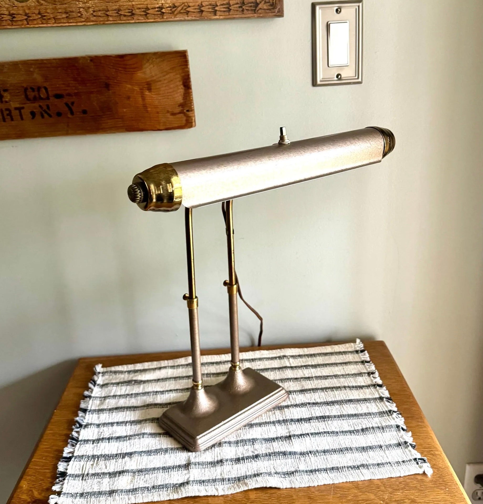 Vtg Radionic Trans Co. Desk Lamp  | Retro Bankers Desk Lamp | Adjustable Piano Lamp | Mod Style Desk Lamp | Adjustable Bankers Lamp