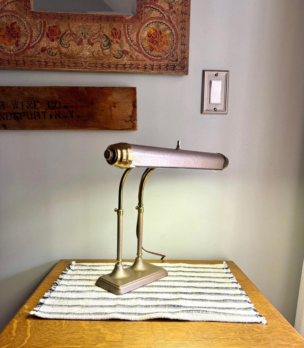 Vtg Radionic Trans Co. Desk Lamp  | Retro Bankers Desk Lamp | Adjustable Piano Lamp | Mod Style Desk Lamp | Adjustable Bankers Lamp