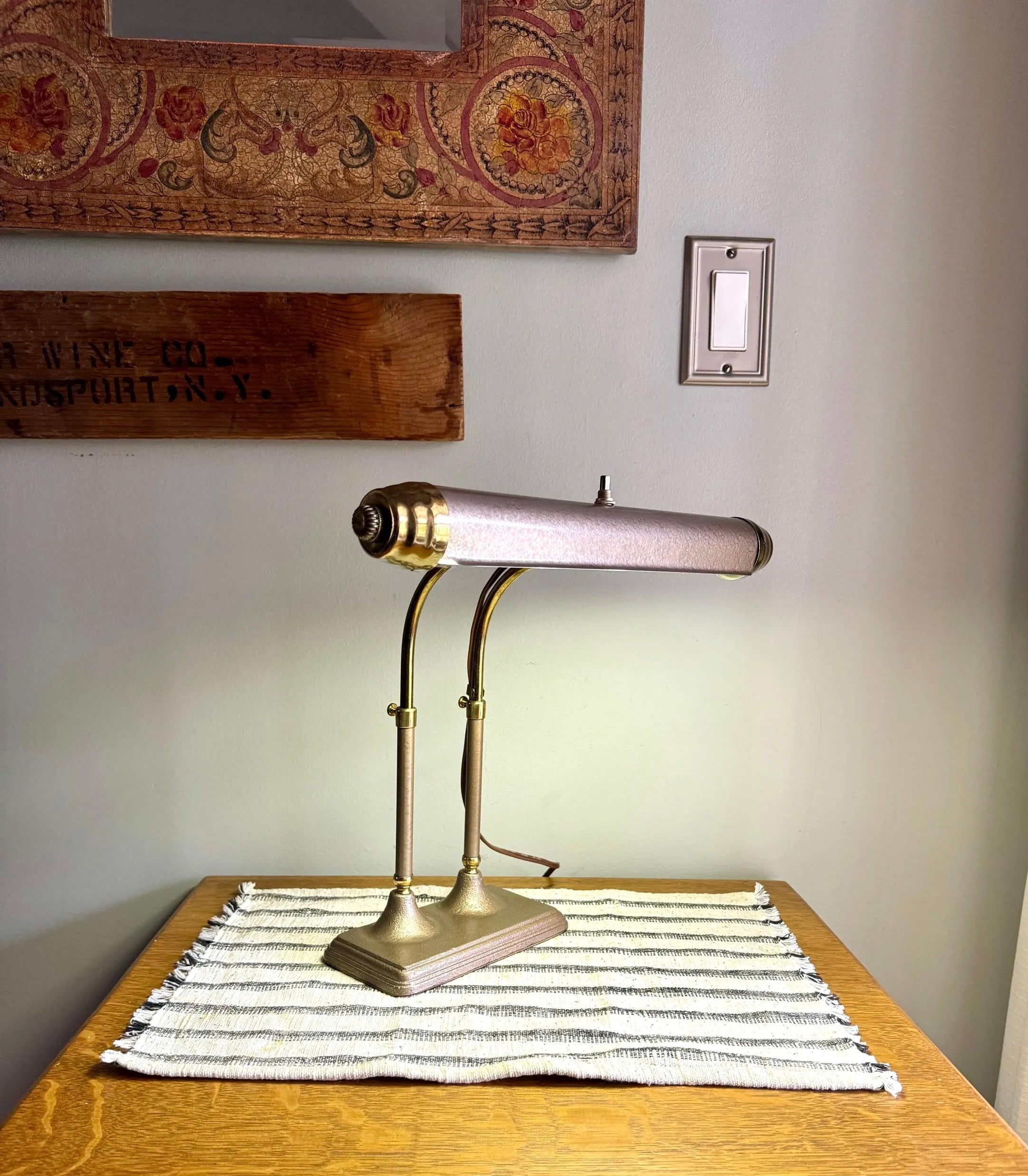 Vtg Radionic Trans Co. Desk Lamp  | Retro Bankers Desk Lamp | Adjustable Piano Lamp | Mod Style Desk Lamp | Adjustable Bankers Lamp