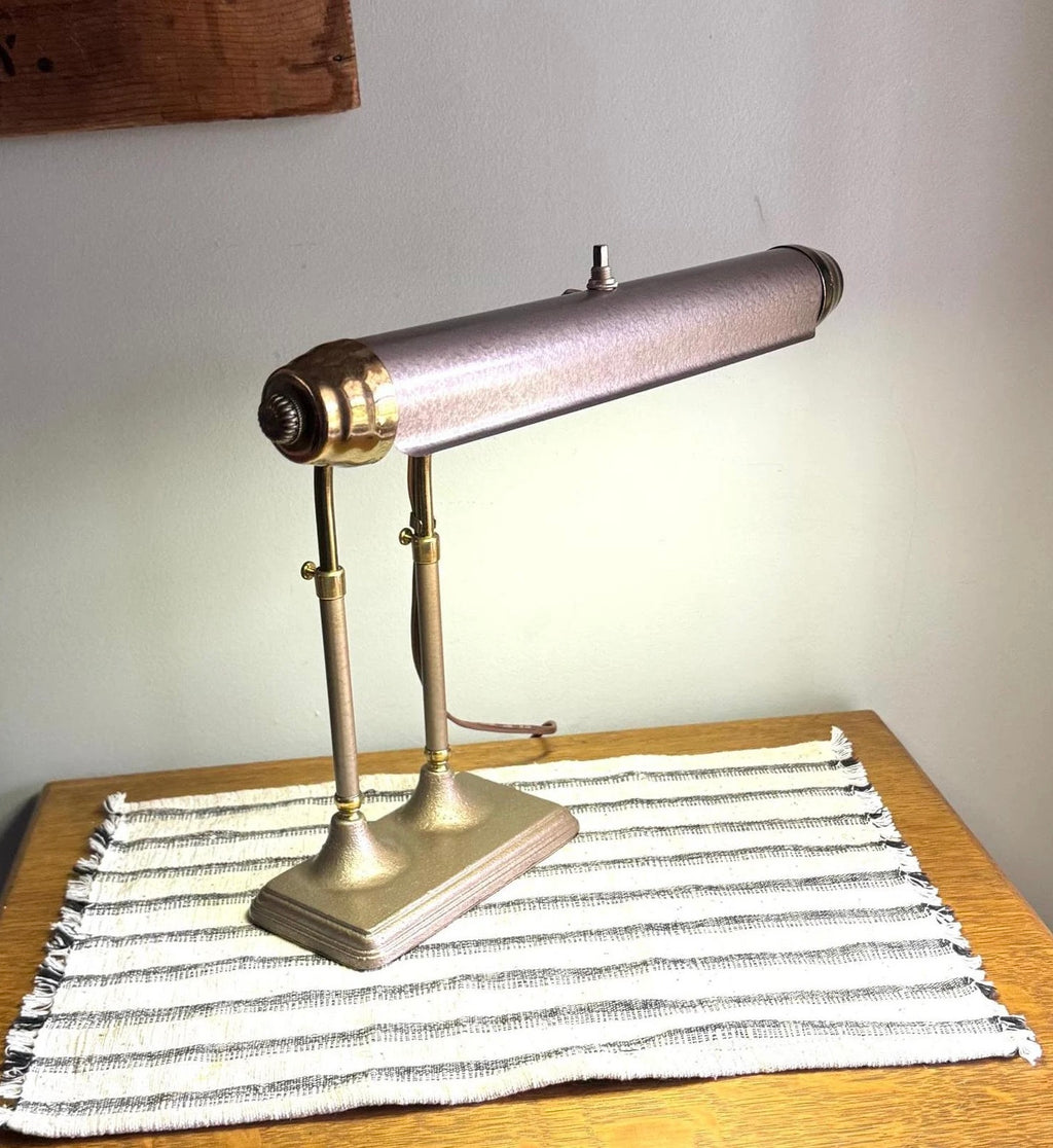 Vtg Radionic Trans Co. Desk Lamp  | Retro Bankers Desk Lamp | Adjustable Piano Lamp | Mod Style Desk Lamp | Adjustable Bankers Lamp