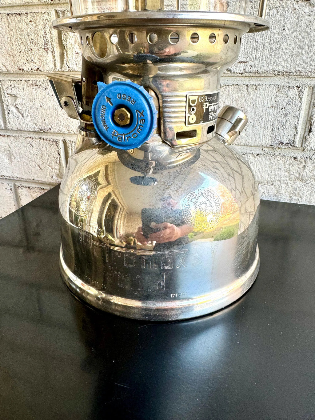 VTG 1970's Petromax Rapid 829/500CP Super Lantern | German Petromax Pressure Kerosine Lantern | Nickel Plated Pressure Lantern