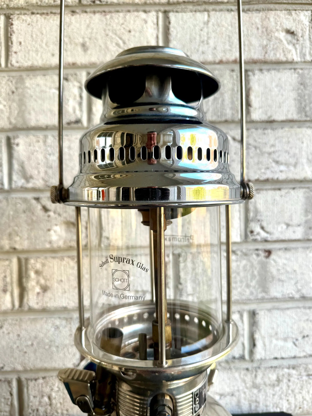 VTG 1970's Petromax Rapid 829/500CP Super Lantern | German Petromax Pressure Kerosine Lantern | Nickel Plated Pressure Lantern