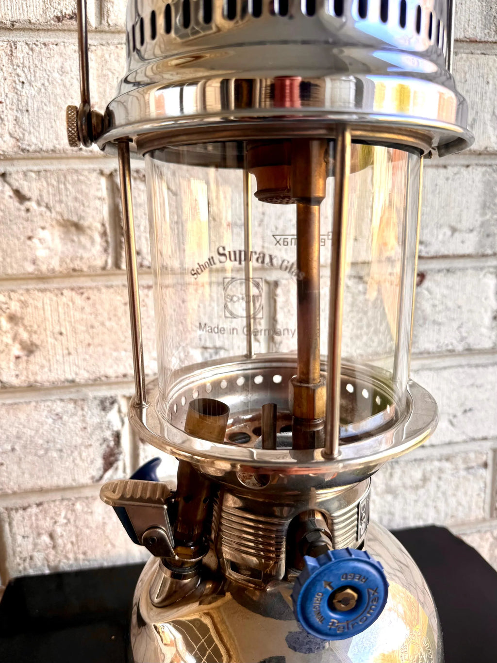 VTG 1970's Petromax Rapid 829/500CP Super Lantern | German Petromax Pressure Kerosine Lantern | Nickel Plated Pressure Lantern