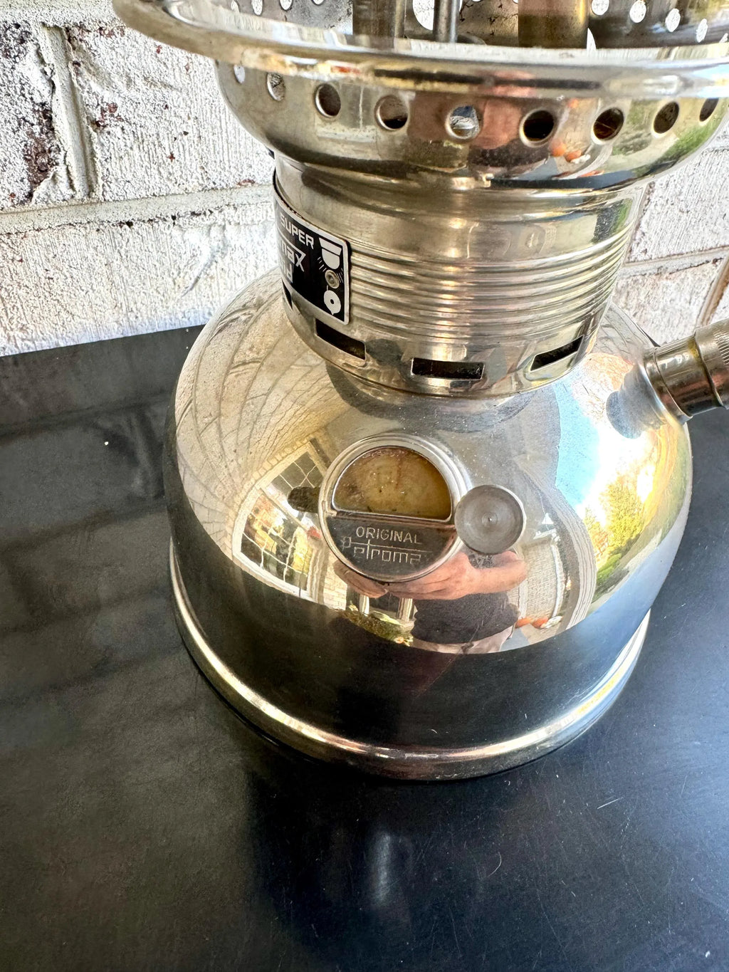 VTG 1970's Petromax Rapid 829/500CP Super Lantern | German Petromax Pressure Kerosine Lantern | Nickel Plated Pressure Lantern
