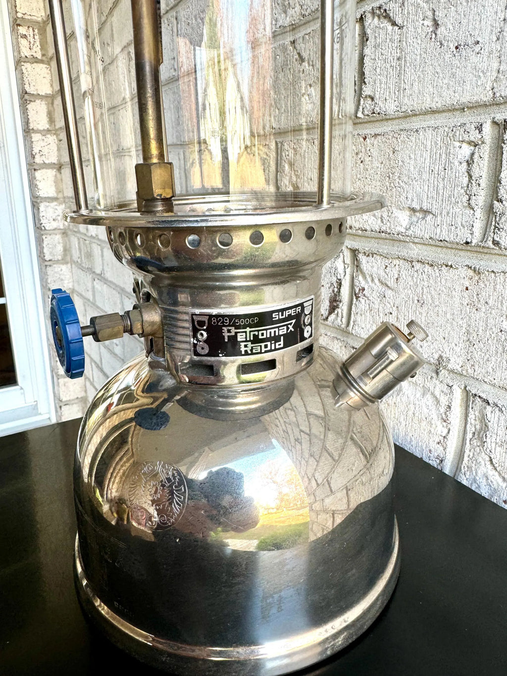VTG 1970's Petromax Rapid 829/500CP Super Lantern | German Petromax Pressure Kerosine Lantern | Nickel Plated Pressure Lantern