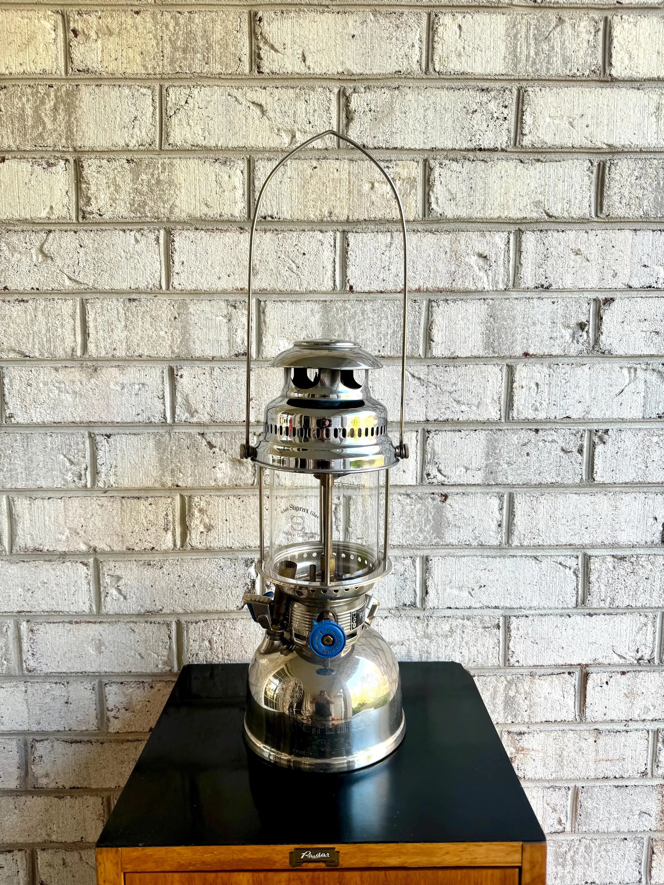 VTG 1970's Petromax Rapid 829/500CP Super Lantern | German Petromax Pressure Kerosine Lantern | Nickel Plated Pressure Lantern