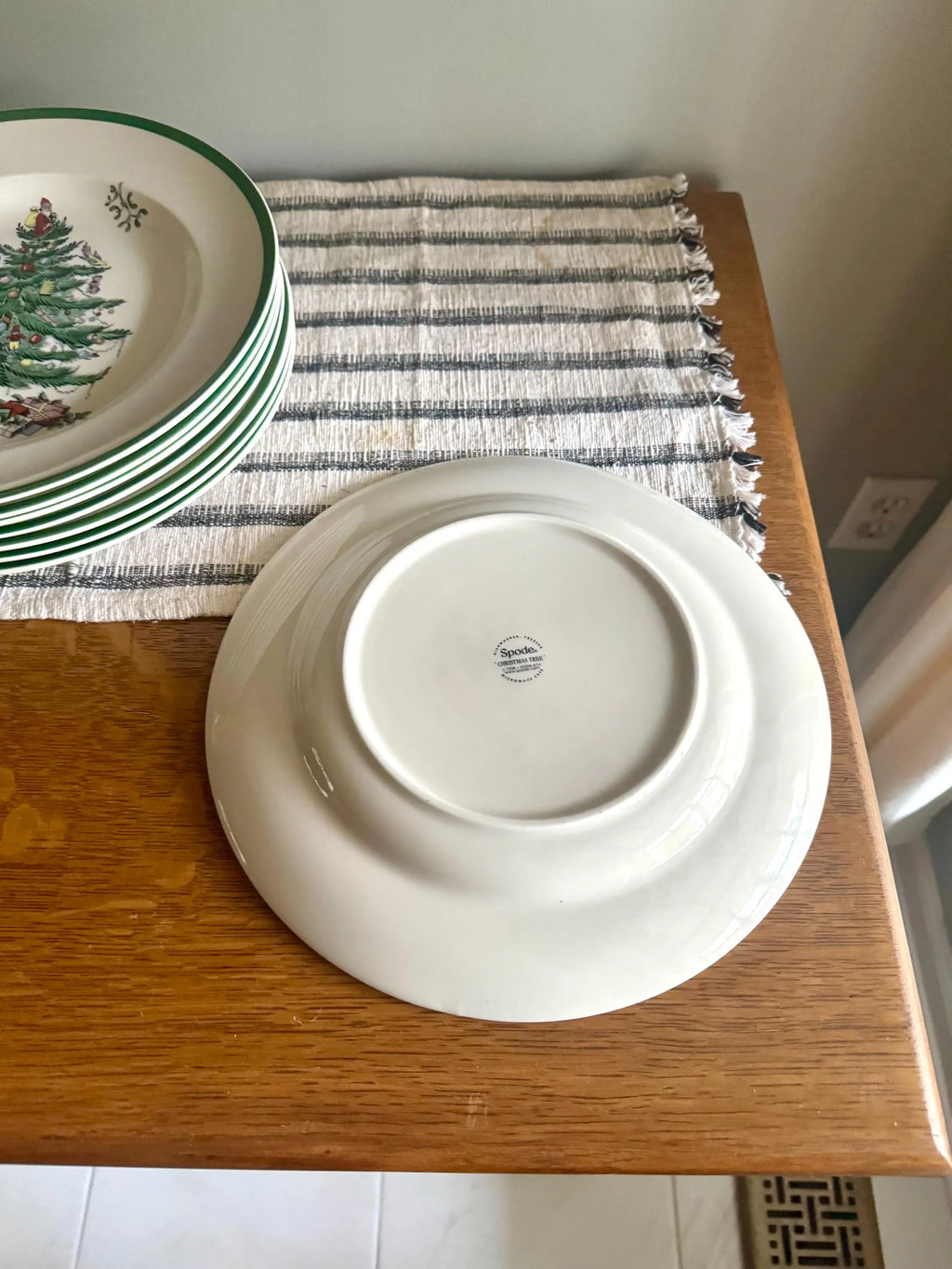 Vtg Spode Christmas Dinner Plate| 10 1/2" Spode Christmas Tree Plate| Spode Christmas Tree Dinner Plates (8 Plates avail)